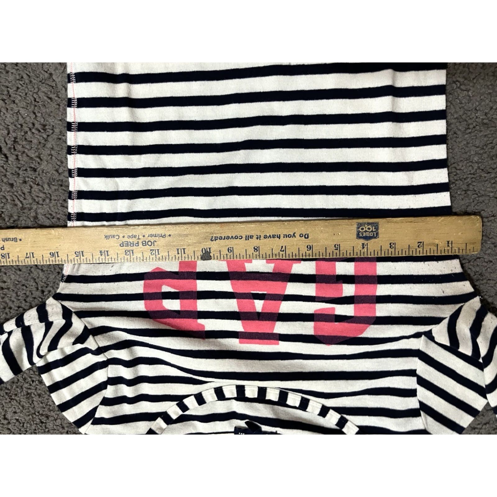 Gap Gap T-Shirt Striped Navy White 3/4 Sleeve M Women Logo Space Color White Stripes Navy Size M Basic Size M / US 6-8 / IT 42-44 - 5 Thumbnail