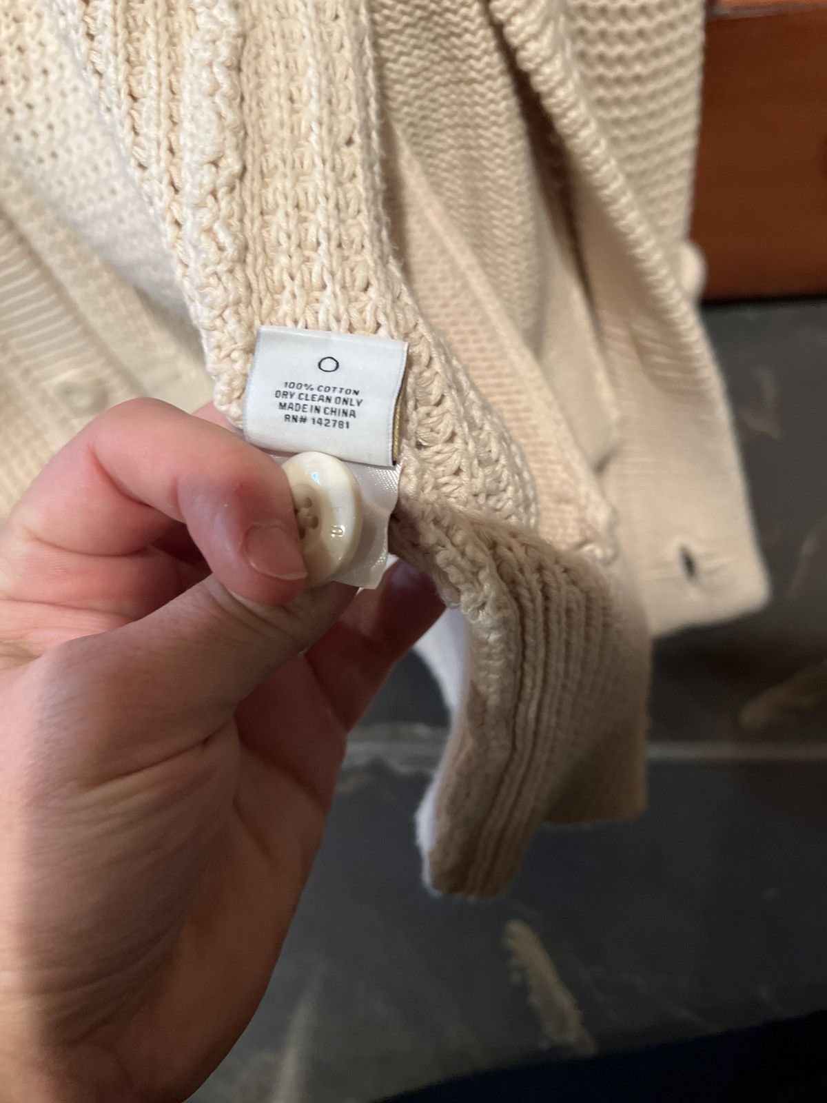 Aime Leon Dore Aime Leon Dore Waffle Cardigan - Cream Size US S / EU 44-46 / 1 - 3 Thumbnail