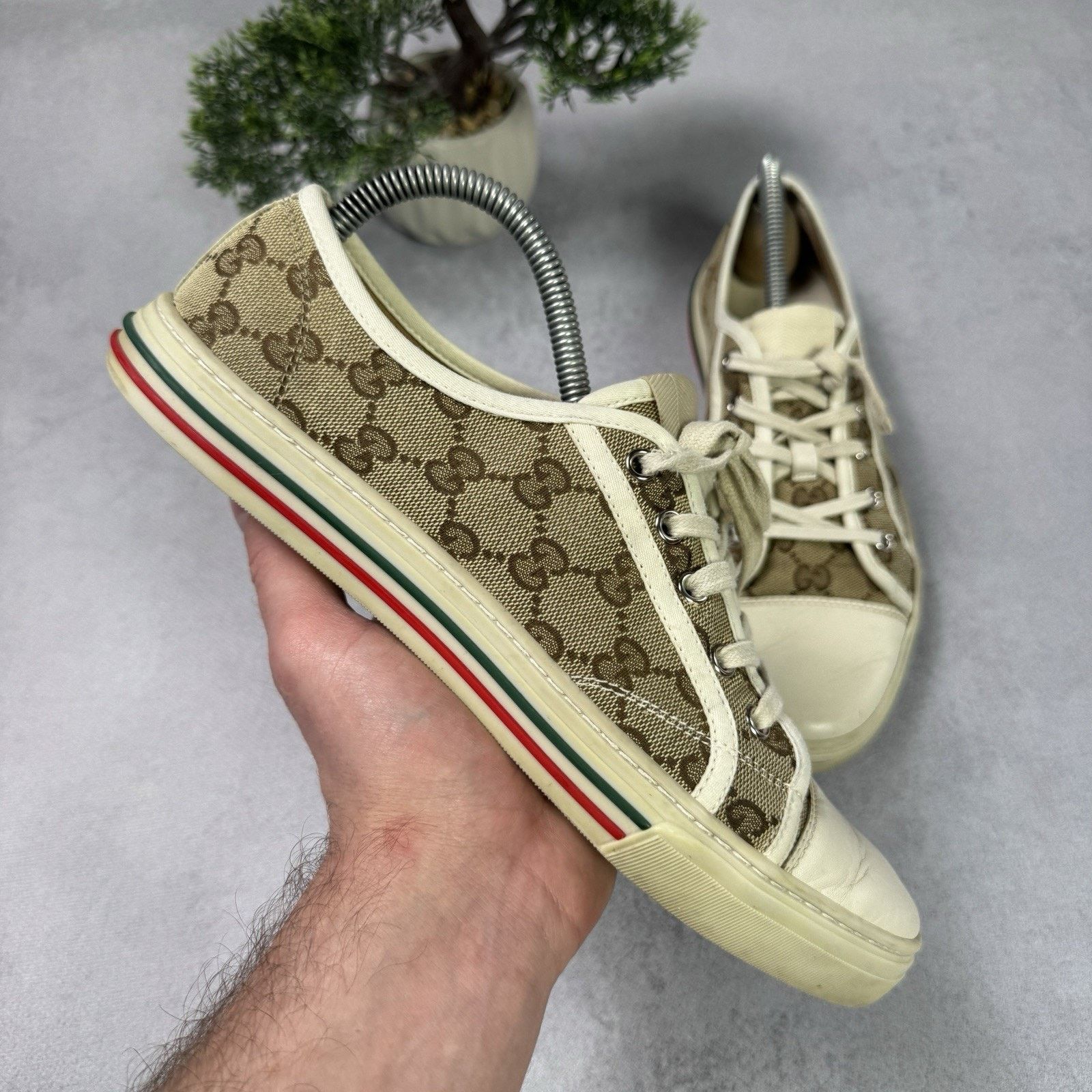 Gucci Gucci Cloth Trainers Canvas GG Monogram Men Size 40 US 7 Size US 7 / IT 37 - 4 Thumbnail