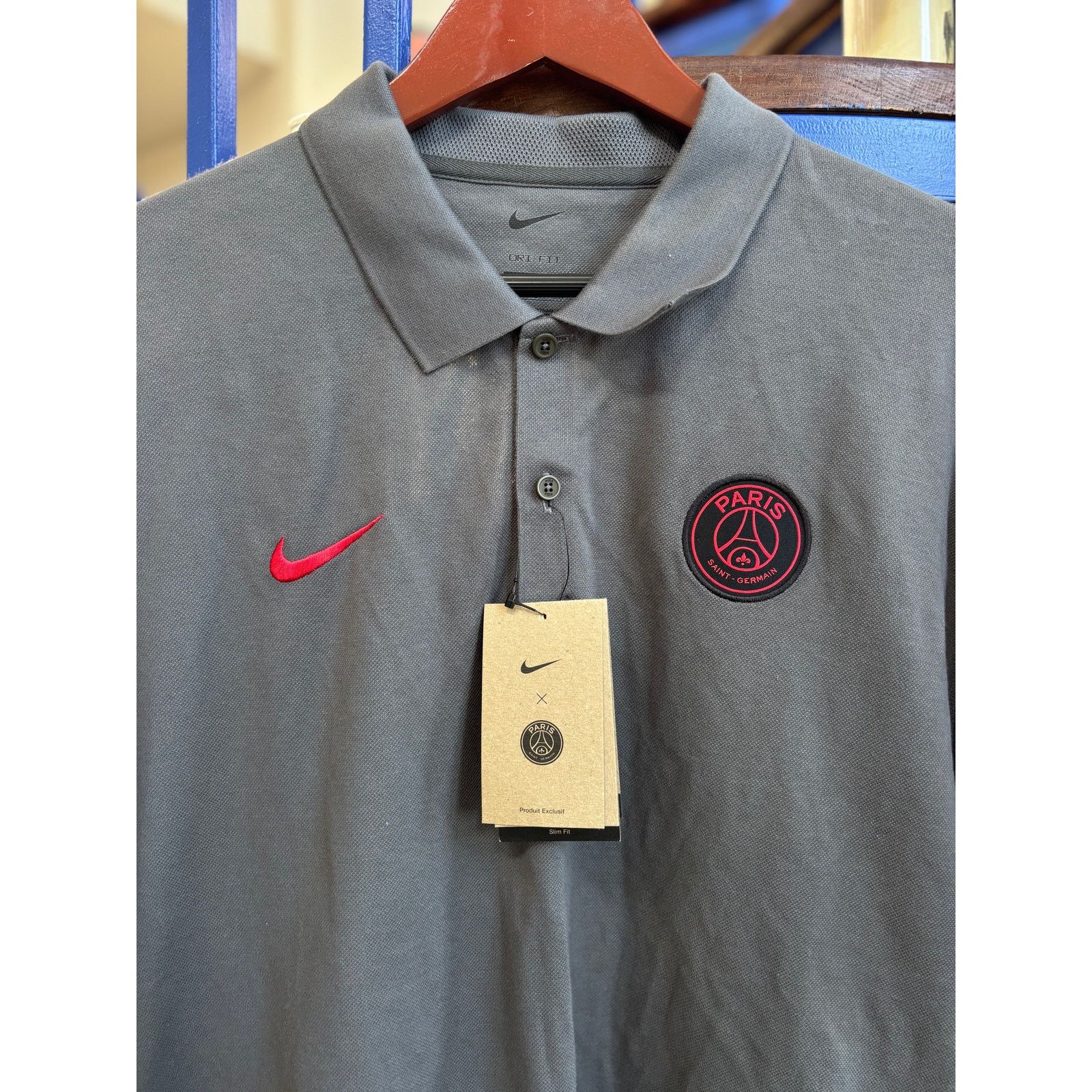 Nike Nike x PSG Dri-Fit Polo Gray Logo XXL Size US XXL / EU 58 / 5 - 3 Thumbnail