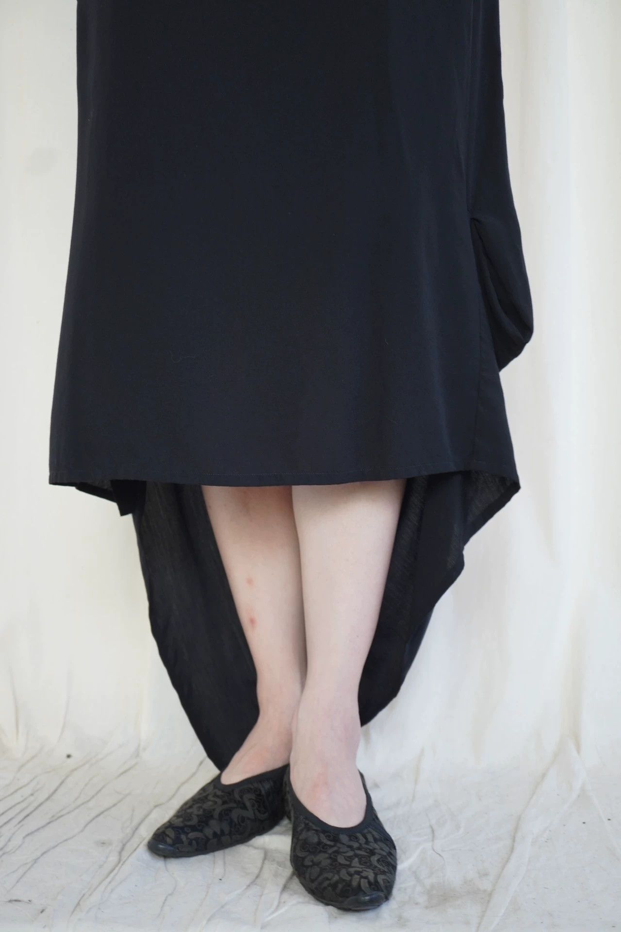 Yohji Yamamoto Yohji Yamamoto Noir 2000s Front-Short Back-Long Structured Skirt Size S / US 4 / IT 40 - 5 Thumbnail