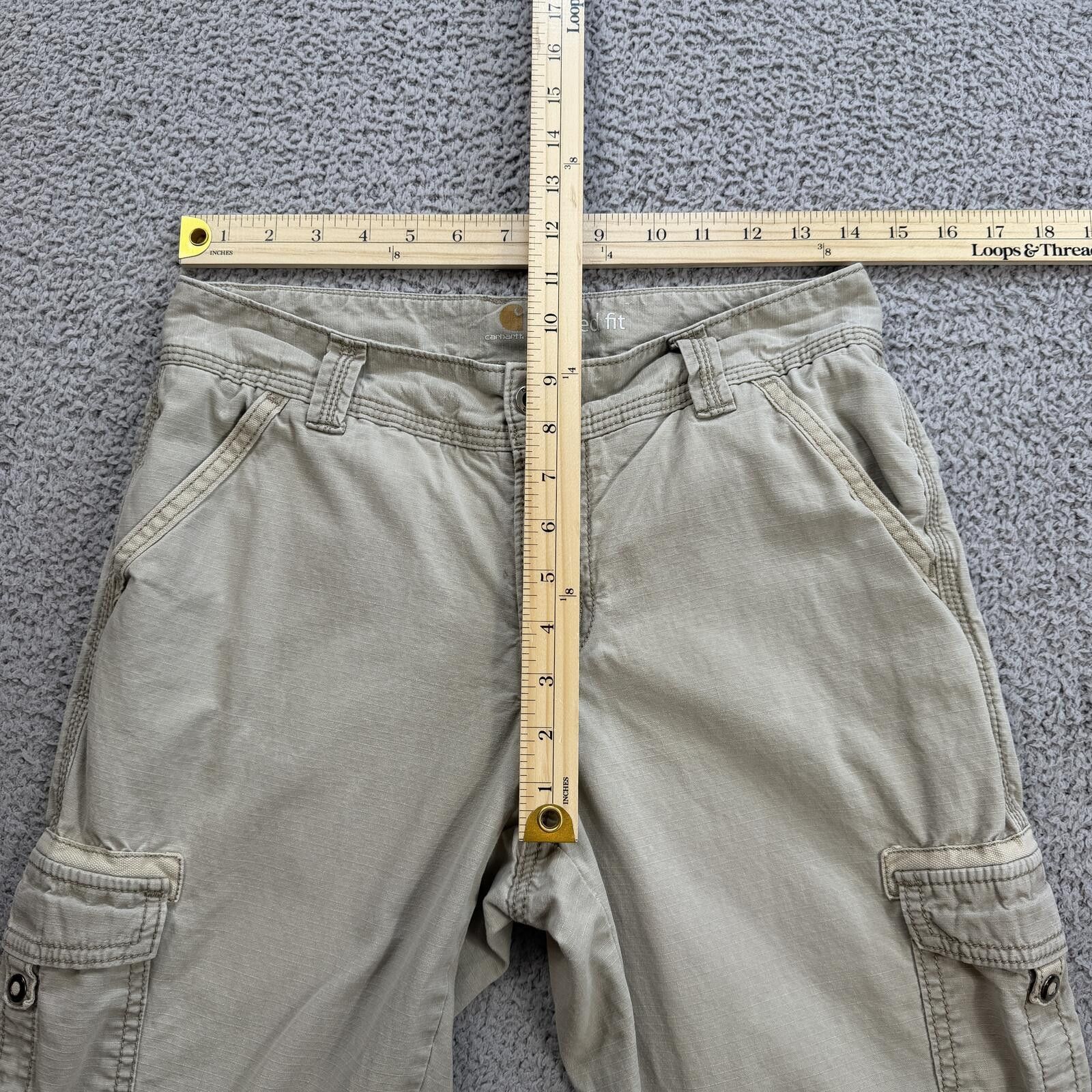 Carhartt Carhartt Relaxed Fit Cargo Pants Womens 4 Regular Tan Work Size 27" / US 4 / IT 40 - 3 Thumbnail