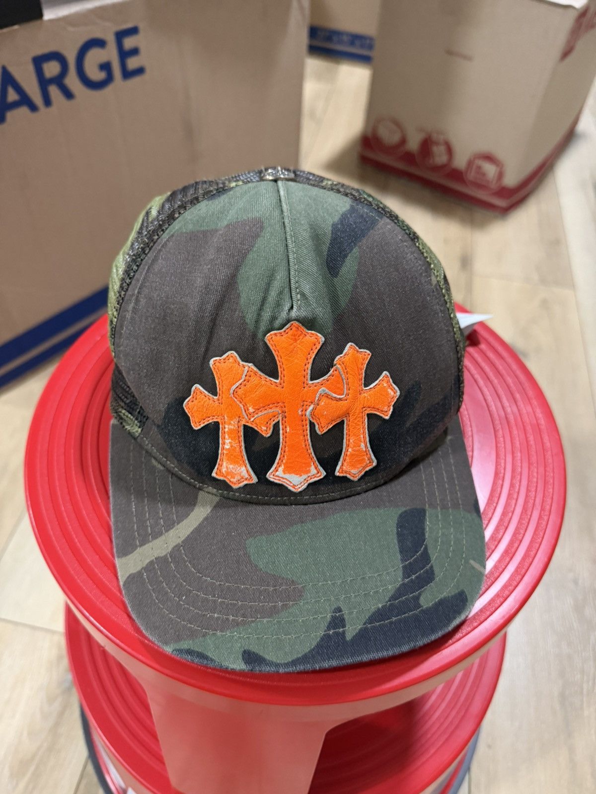 Chrome Hearts Chrome hearts vintage triple cross camo patch hat Size ONE SIZE - 2 Thumbnail