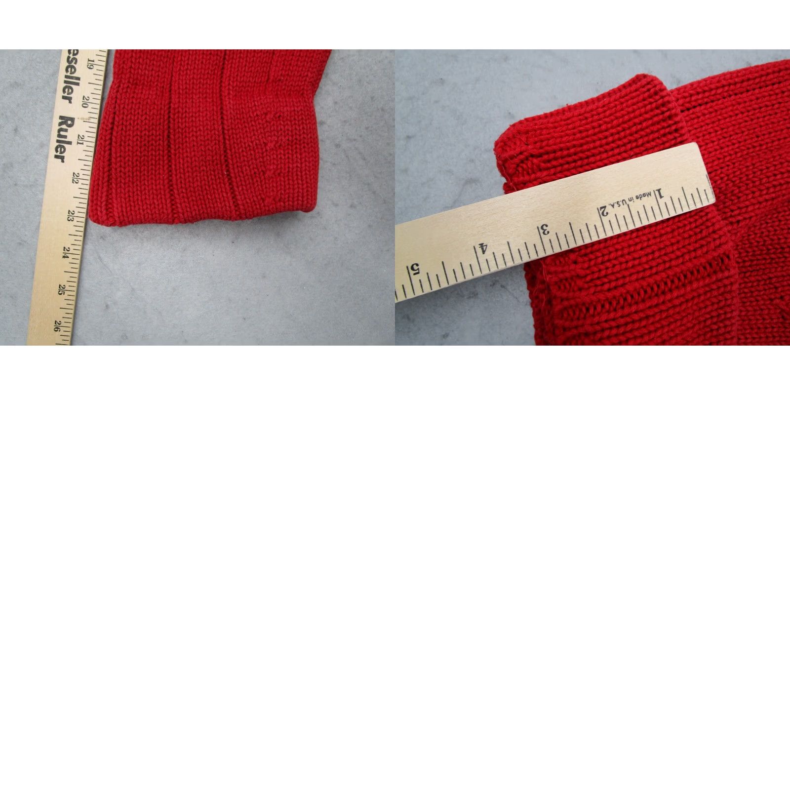 Polo Ralph Lauren VINTAGE Polo Ralph Lauren Sweater Mens Large Red 1/4 Zip Knit Pullover Embroidered USA Flag Cotton Size US L / EU 52-54 / 3 - 8 Thumbnail
