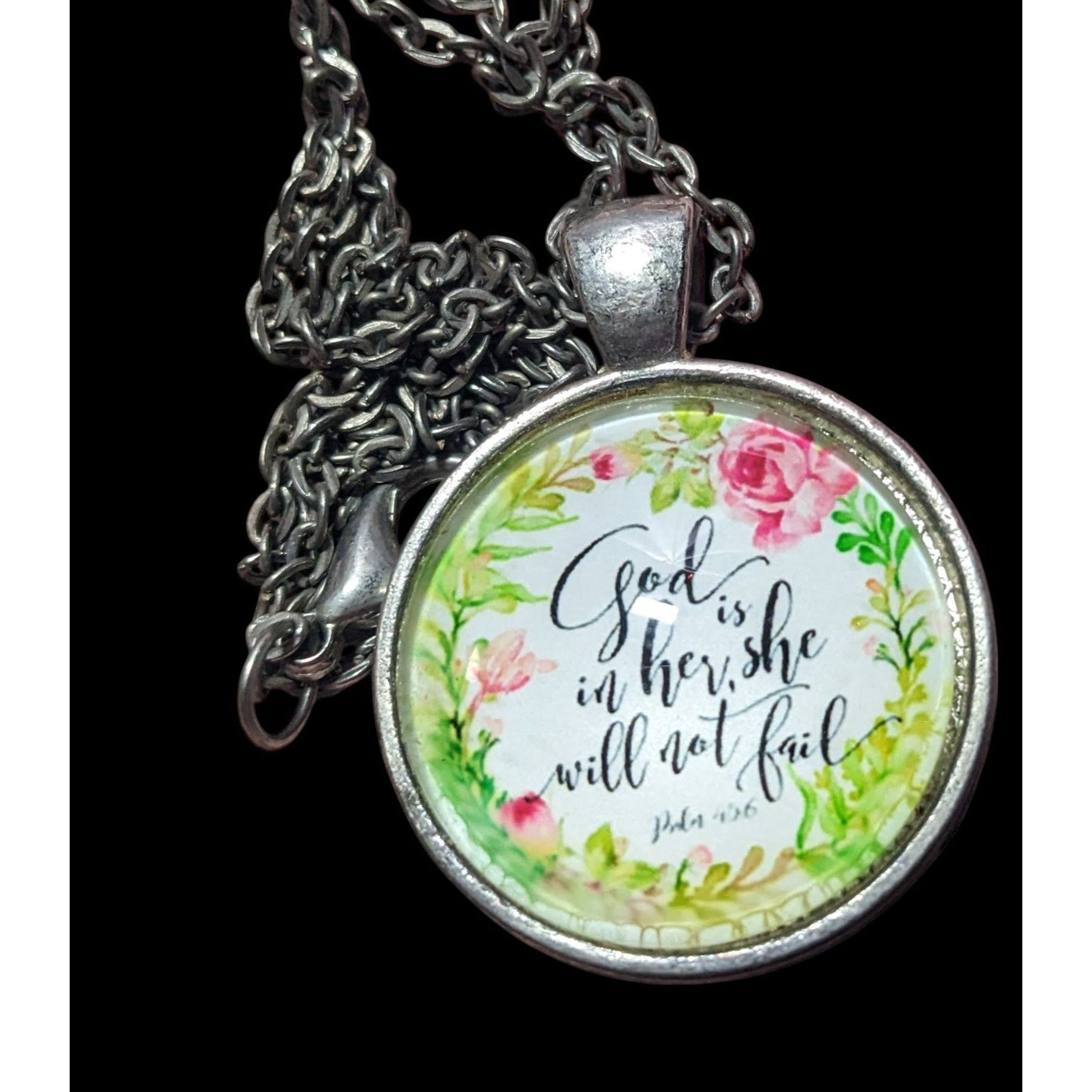 Other Religious Inspirational God Is In Her Pendant Necklace Size ONE SIZE - 2 Thumbnail