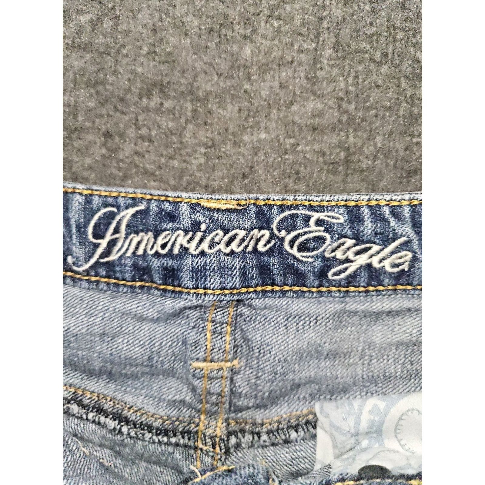 American Eagle Outfitters VINTAGE American Eagle Outfitters Jeans Straight Womens 4 Regular Low Rise Blue Distressed Preppy Mens Women Teens Girls Size 27" / US 4 / IT 40 - 2 Thumbnail