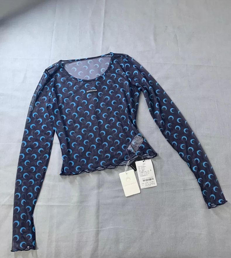 Marine Serre Marine serre Moon See-Through Print Undershirt long sleeves Size M / US 6-8 / IT 42-44 - 1 Thumbnail