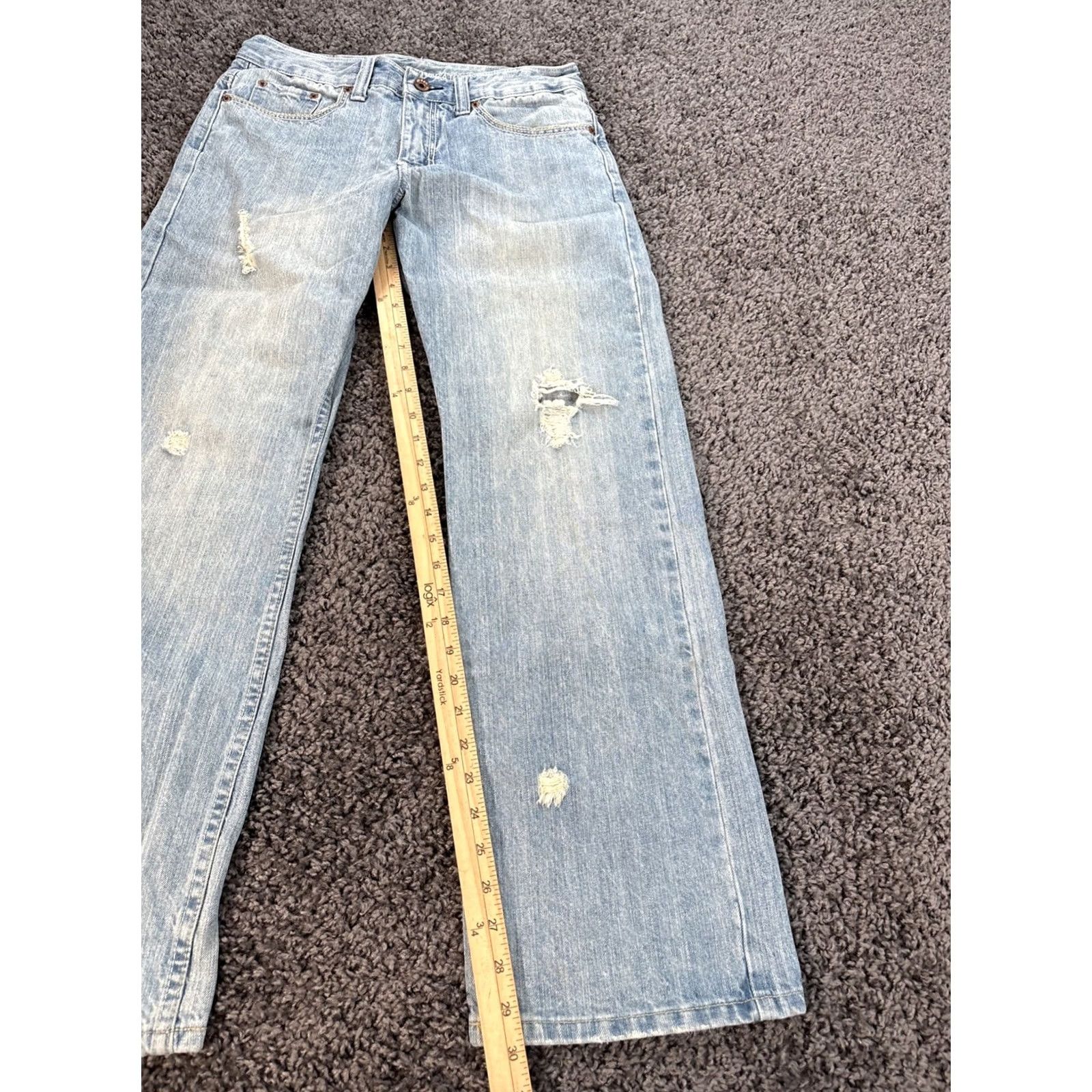 Vintage Urban Pipeline Jeans Mens 32x30 Blue Loose Straight Denim Workwear Light Wash Jeans Mens Regular 5-Pocket USA Classic Straight Logo Zipper Button Size US 32 / EU 48 - 2 Thumbnail
