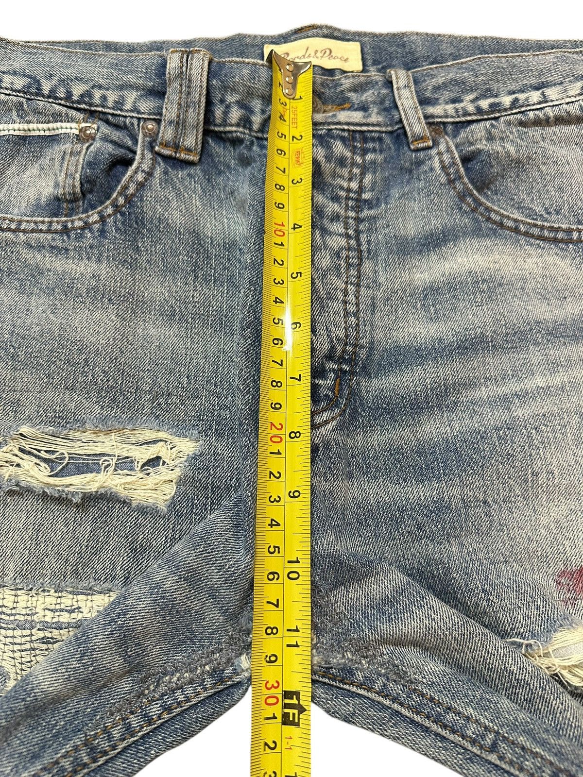Hysteric Glamour Vintage Japanese Brand Blue Faded Distressed Loose Jeans Size US 32 / EU 48 - 14 Thumbnail