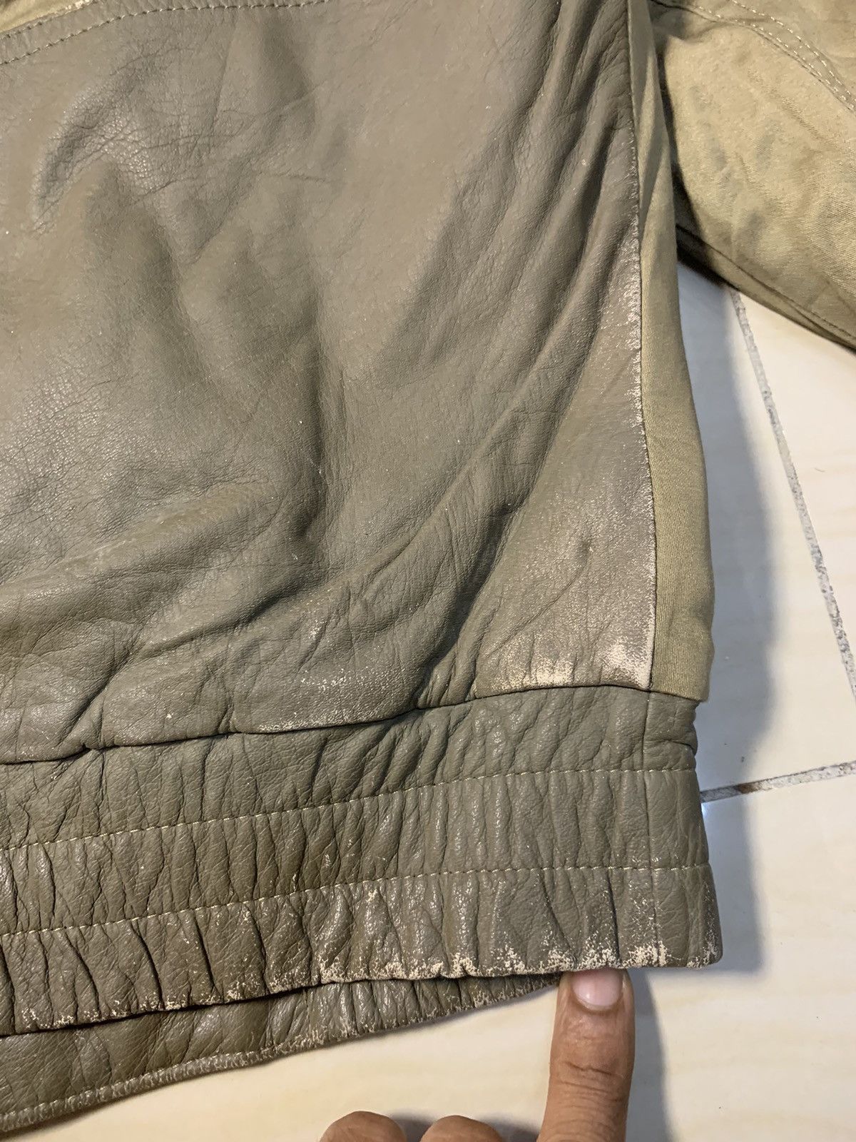 Japanese Brand RARE ORB BY MIZUNO COW LEATHER X COTTON JACKET RARE DESIGN Size US M / EU 48-50 / 2 - 13 Thumbnail