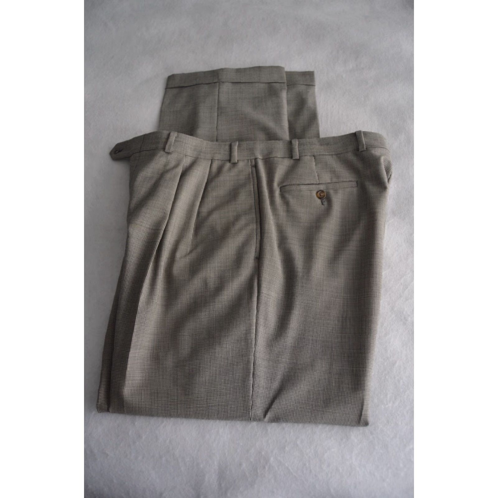Ralph Lauren Lauren Ralph Lauren Men's Dress Pants Gray Houndstooth Wool 36/32 Size US 36 / EU 52 - 3 Thumbnail