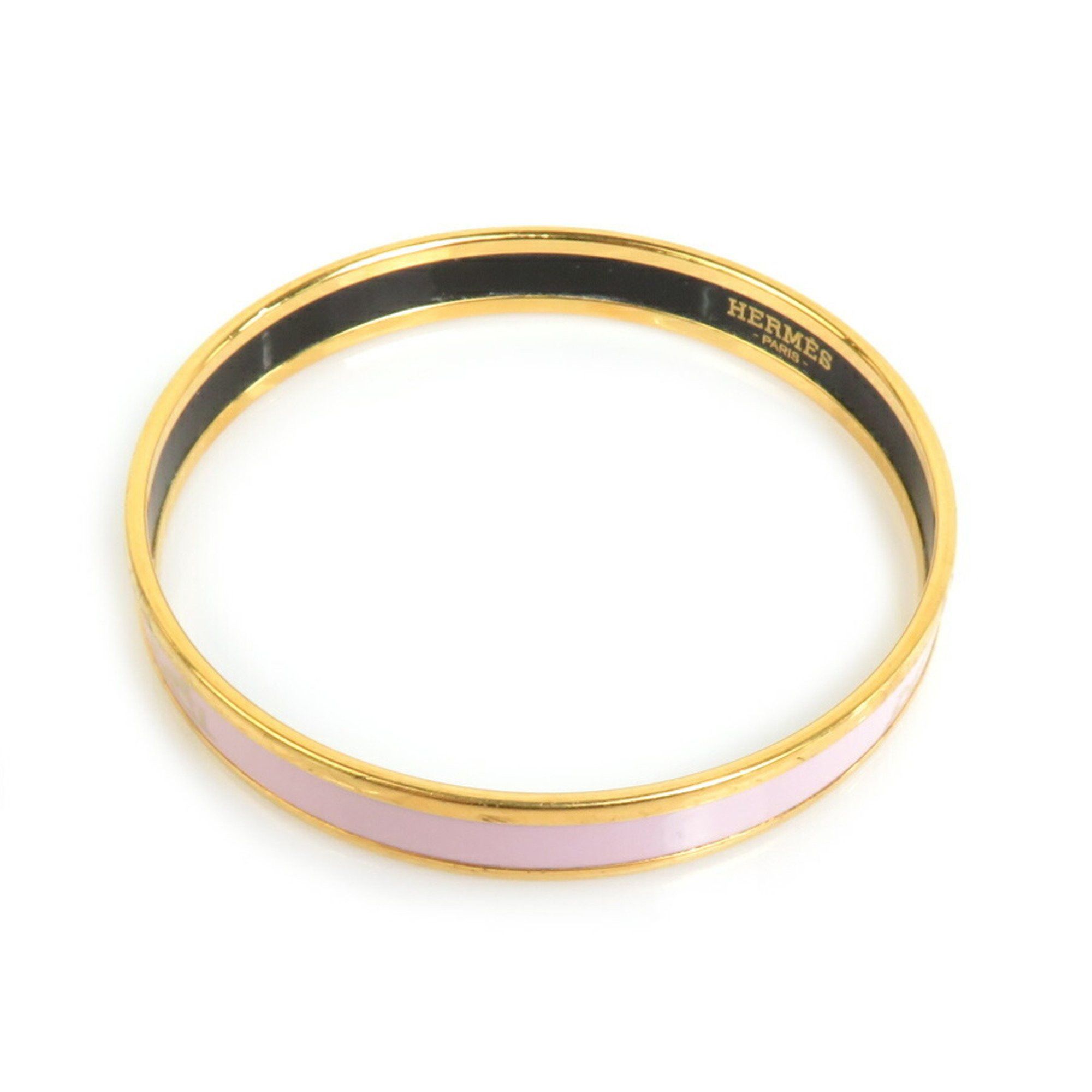 image of Hermes Bangle Bracelet Emaille Metal/enamel Gold/light Pink Women's E58479F