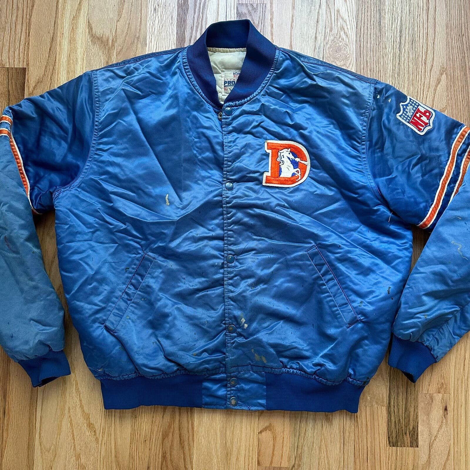 Starter Vintage 90's Starter Denver Broncos Satin Bomber Jacket XL