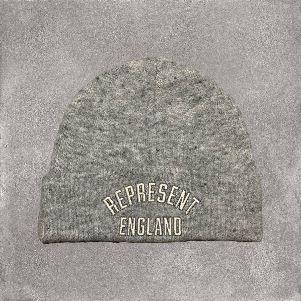 Represent Clo. Represent Beanie England Applique Grey Marl Hat Size ONE SIZE - 1 Thumbnail