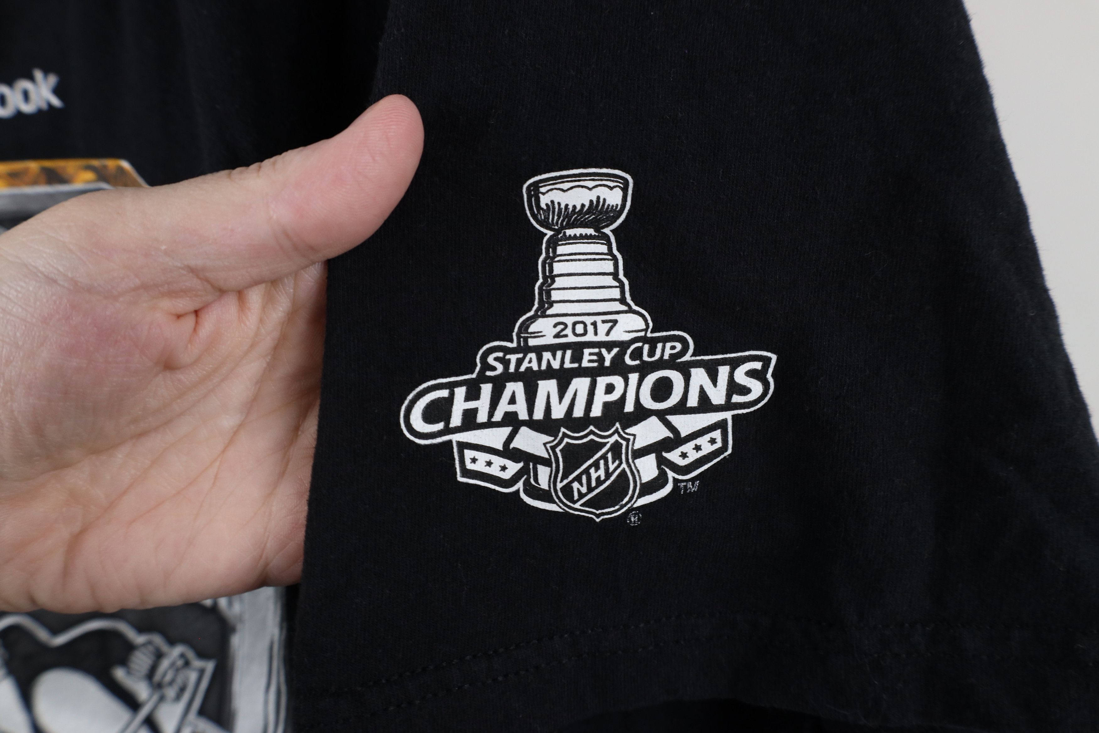Reebok × Vintage Vintage Y2K Reebok Penguins Stanley Cup Champs Ring T-Shirt Size US L / EU 52-54 / 3 - 4 Thumbnail