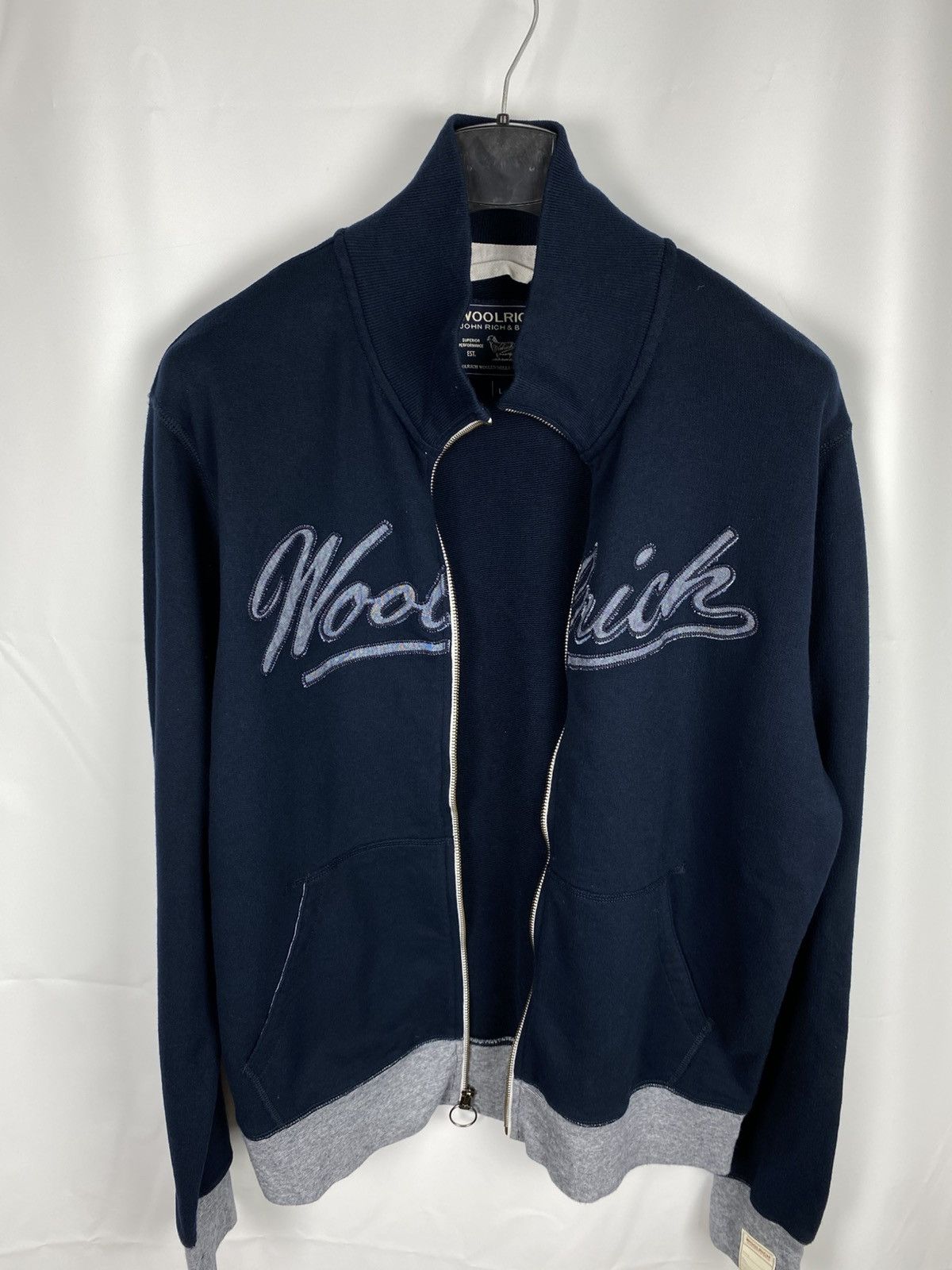 Woolrich Woolen Mills Woolrich Full Zip Jumper Big Logo Cotton Men size L Size US L / EU 52-54 / 3 - 10 Thumbnail