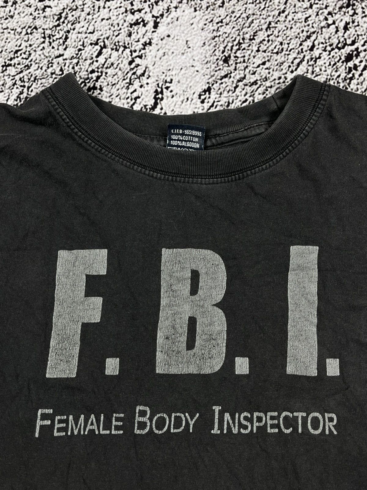 Band Tees Vintage Y2K Humor «Female Body Inspector» trashed t shirt Size US S / EU 44-46 / 1 - 4 Thumbnail