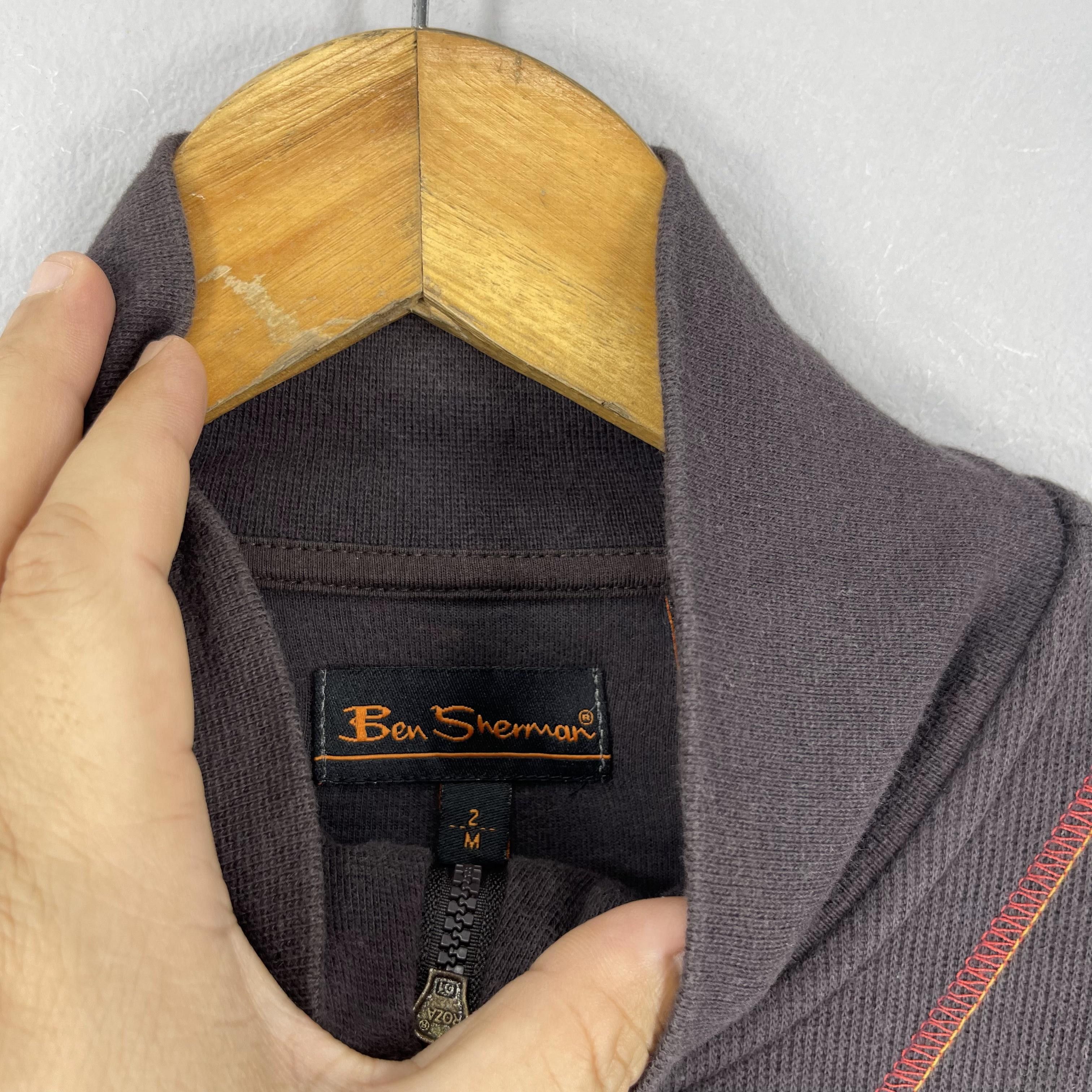 Ben Sherman Vintage Y2K BEN SHERMAN Diamond Stripes Zipper Sweater Size US S / EU 44-46 / 1 - 6 Thumbnail