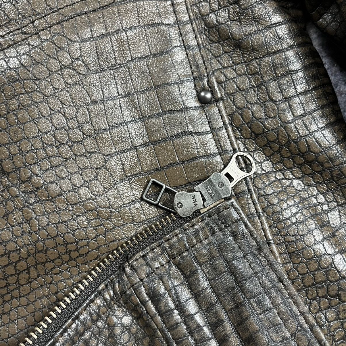 Tornado Mart Nicole crocodile rider leather jacket vkei style Size US M / EU 48-50 / 2 - 7 Thumbnail