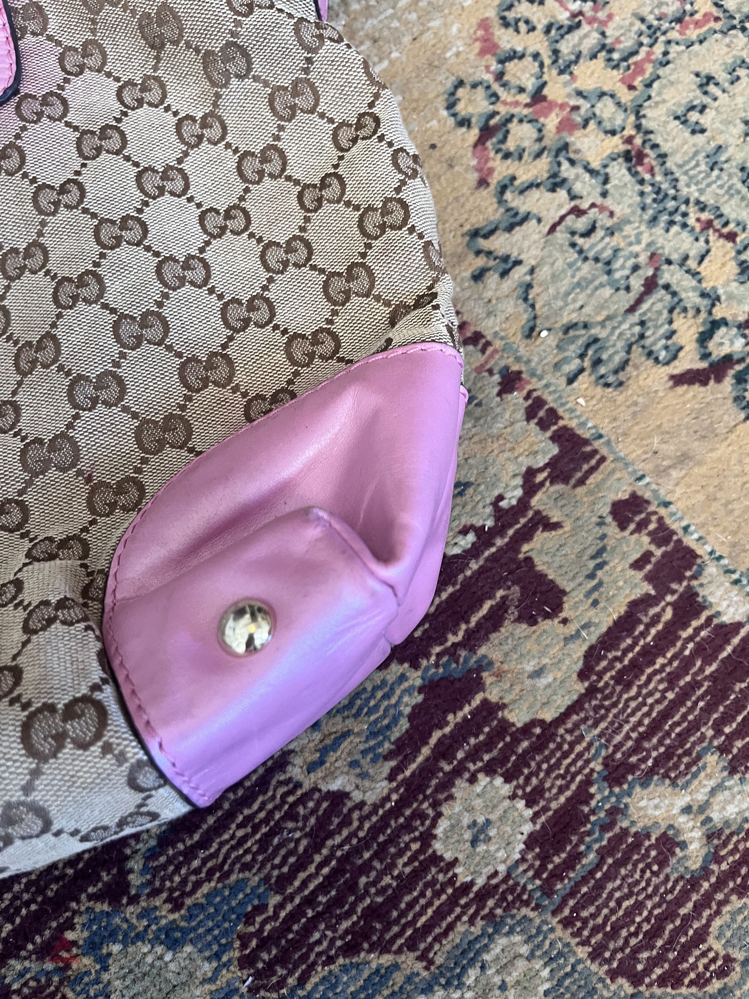 Gucci Gucci - GG Canvas Tote Beige Pink Preloved Size ONE SIZE - 6 Thumbnail