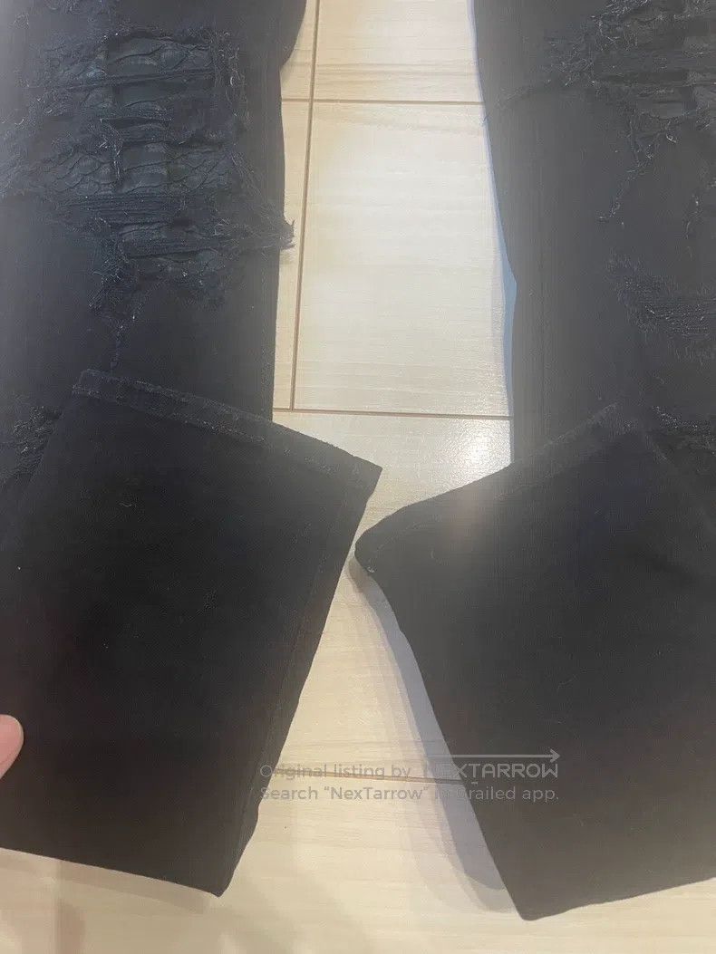 Amiri Amiri Size 30 Pure black denim snake skin pants Size US 30 / EU 46 - 4 Thumbnail