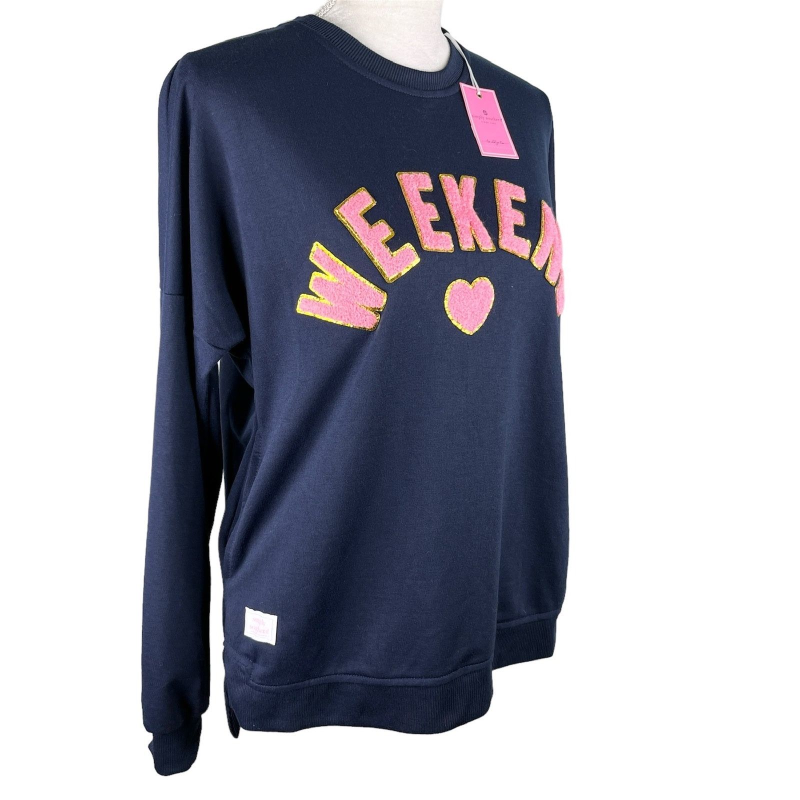 Other Simply Southern Weekend Sparkle Pullover Pockets Navy S New Size S / US 4 / IT 40 - 2 Thumbnail