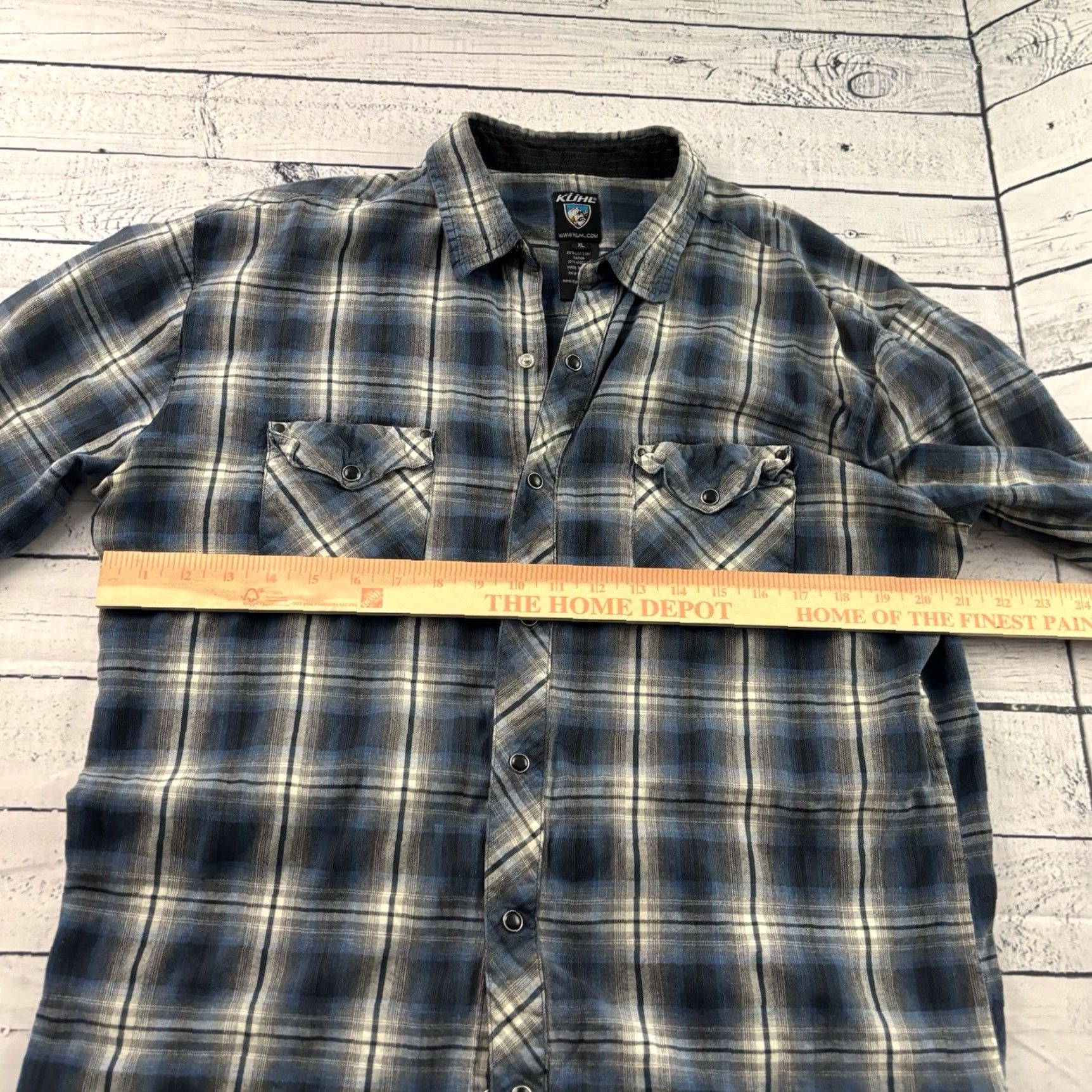Vintage Kuhl Shirt Long Sleeve Button-Up Flannel XL Blue Men’s Pearl Snap Front Size US XL / EU 56 / 4 - 5 Thumbnail