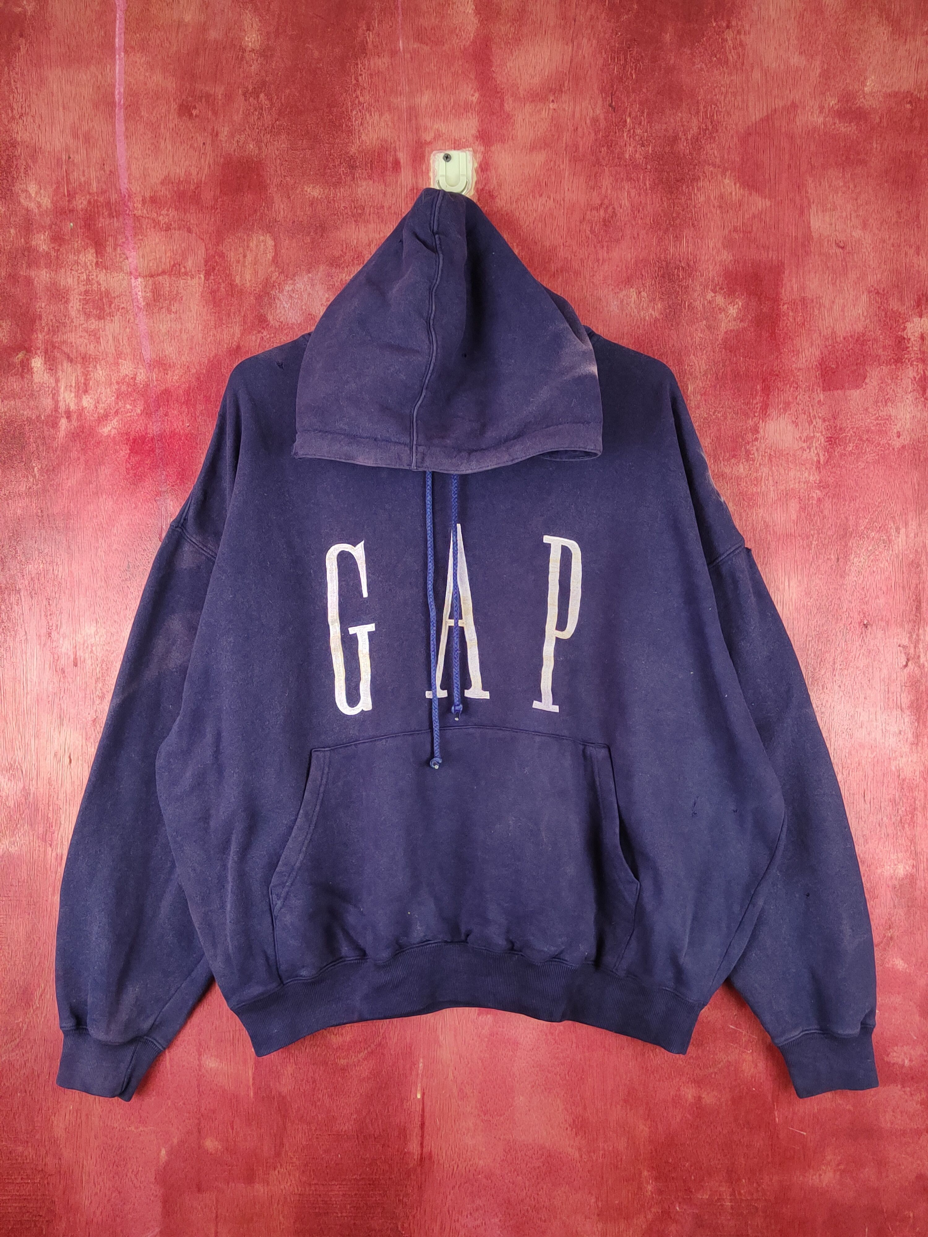 Gap DL Gap Kanye West Dark Blue Faded Hoodie Sweatshirts #S1860 Size US XL / EU 56 / 4 - 1 Thumbnail