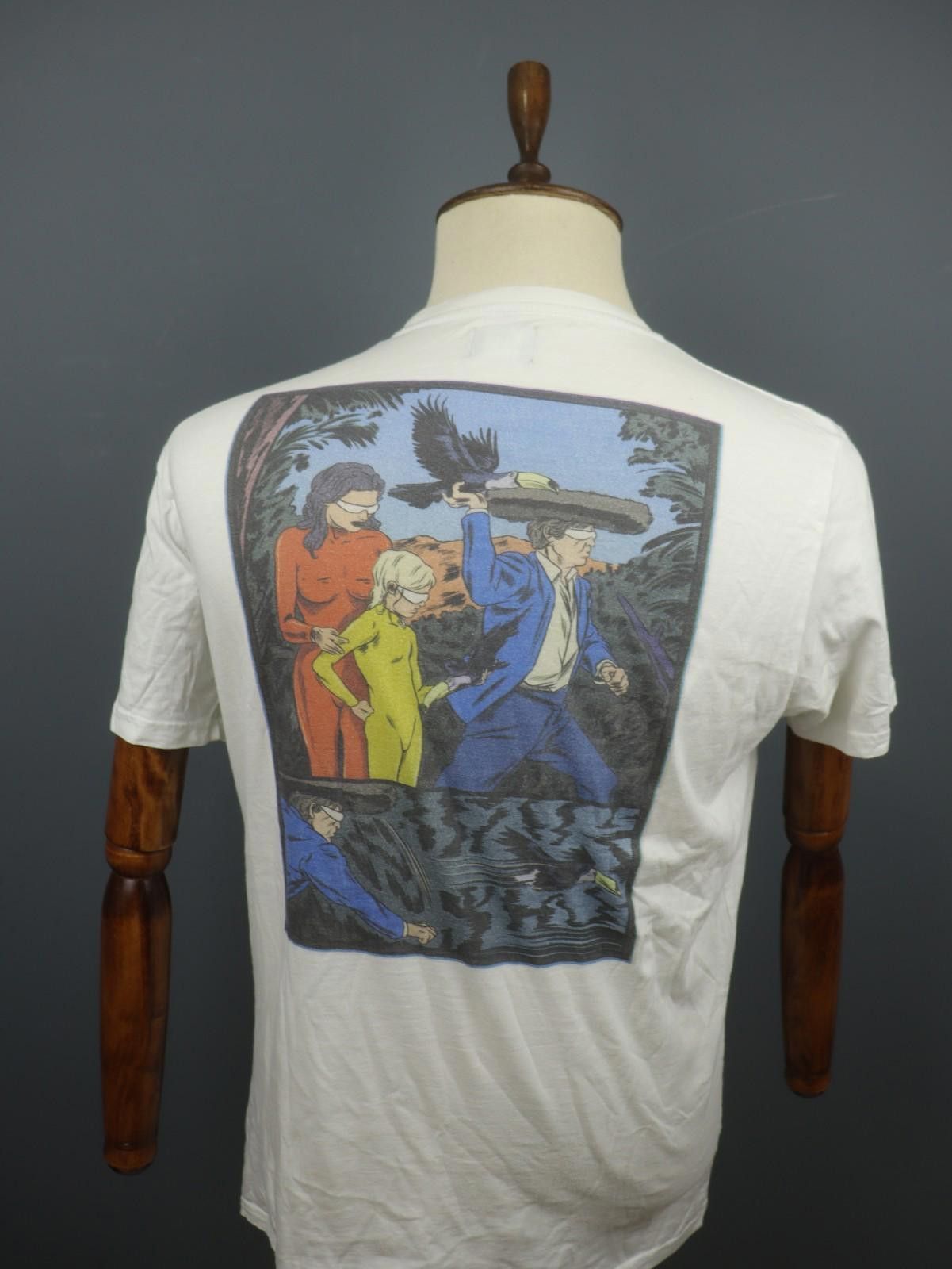 Edwin EDWIN White 100% Cotton Crew Neck Pullover Tee Shirt Size M Size US M / EU 48-50 / 2 - 6 Thumbnail