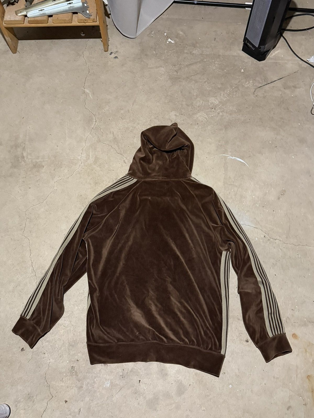 Needles Needles brown Velour Hoodie Size US L / EU 52-54 / 3 - 2 Thumbnail