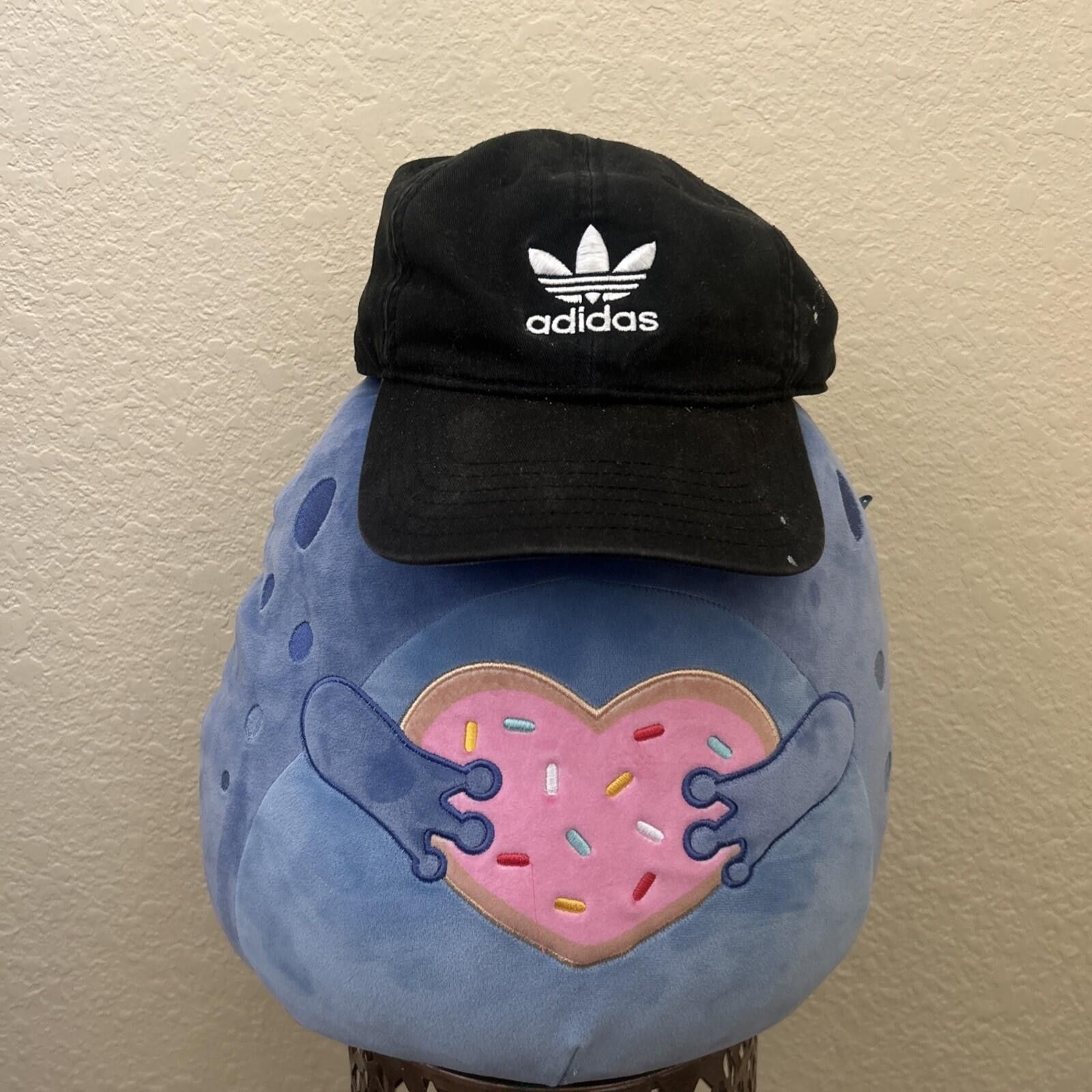 Adidas Adidas Hat Cap Strap Logo Black Twill 100% Cotton Trefoil Size ONE SIZE - 1 Thumbnail
