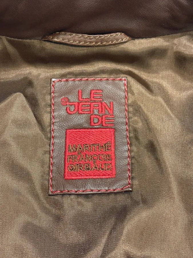 Marithe + Francois Girbaud 2000s Marithé + François Girbaud Brown Asymmetrical Leather Jacket Size S / US 4 / IT 40 - 10 Thumbnail