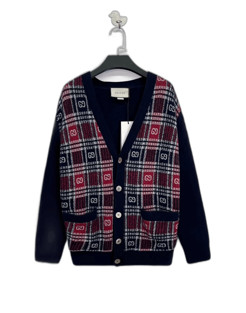 Gucci Gucci Plaid Color Block Cardigan Sweater Size US XL / EU 56 / 4 - 1 Thumbnail