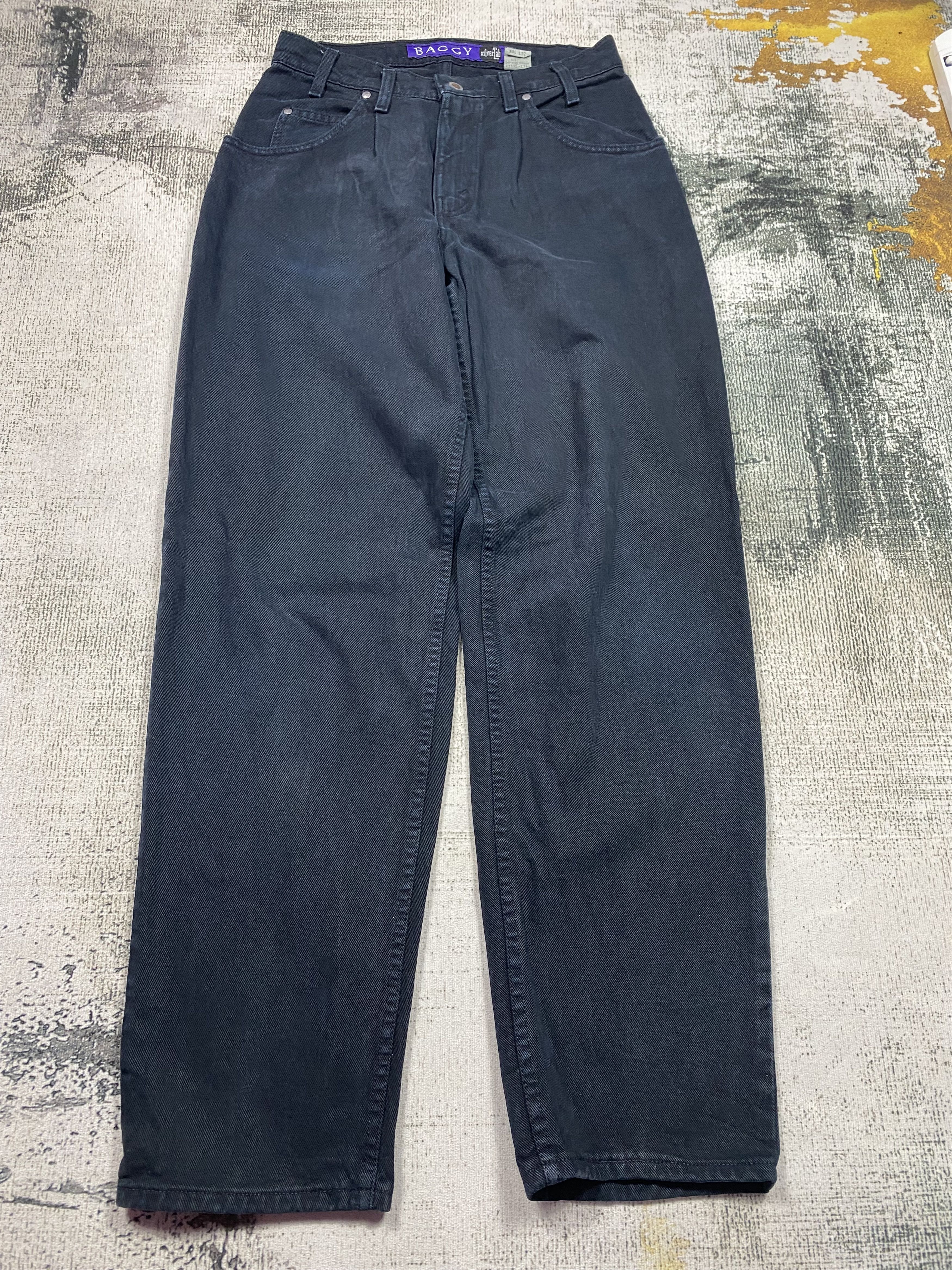 Levi's SICKS💥 Silver Tab Baggy Black Made in USA 90s Jeans Size US 30 / EU 46 - 3 Thumbnail