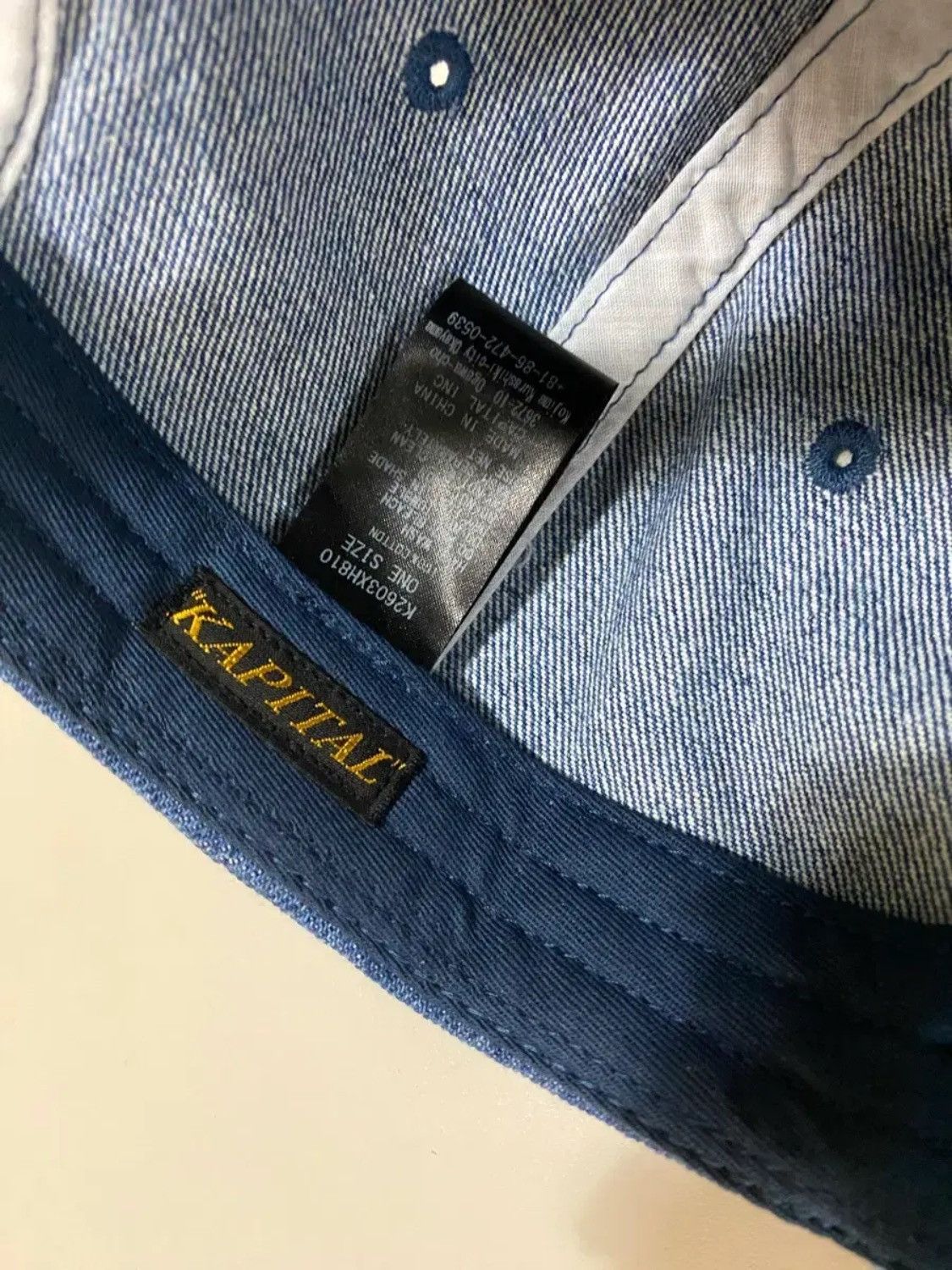 Kapital Kapital Osaka Exclusive Denim Ball Cap Size ONE SIZE - 3 Thumbnail