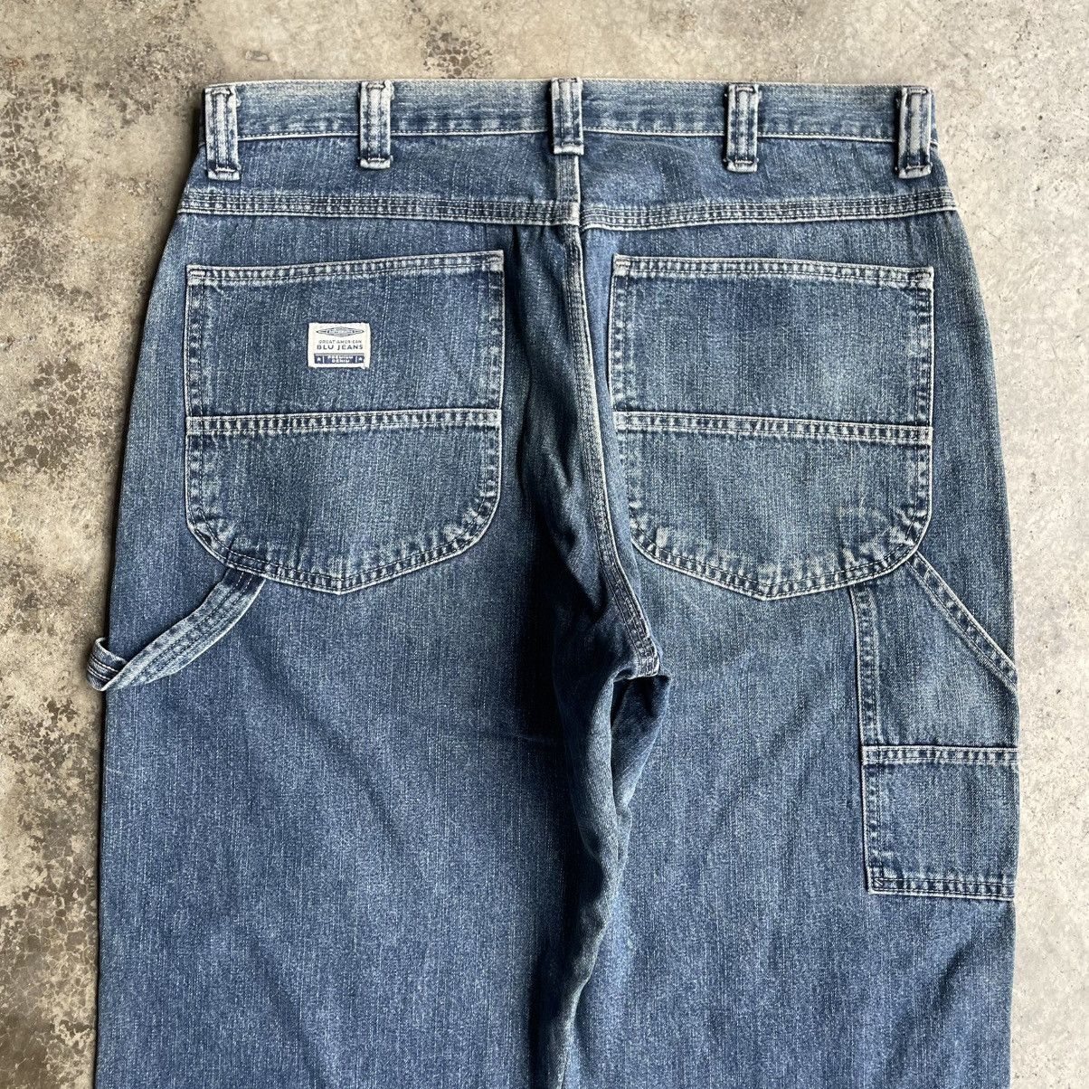 Japanese Brand 🔥American Blu Jeans Distress Baggy Bushpants Denim Size US 37 - 5 Thumbnail