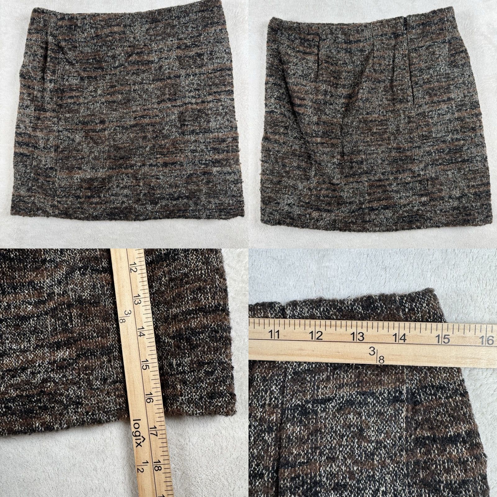 Vintage VINTAGE L.L. Bean Blazer Set Brown Wool Blend Skirt Size 4 Jacket Size 2 Womens Office Suit 80s Power Suit Size 26" / US 2 / IT 38 - 10 Thumbnail