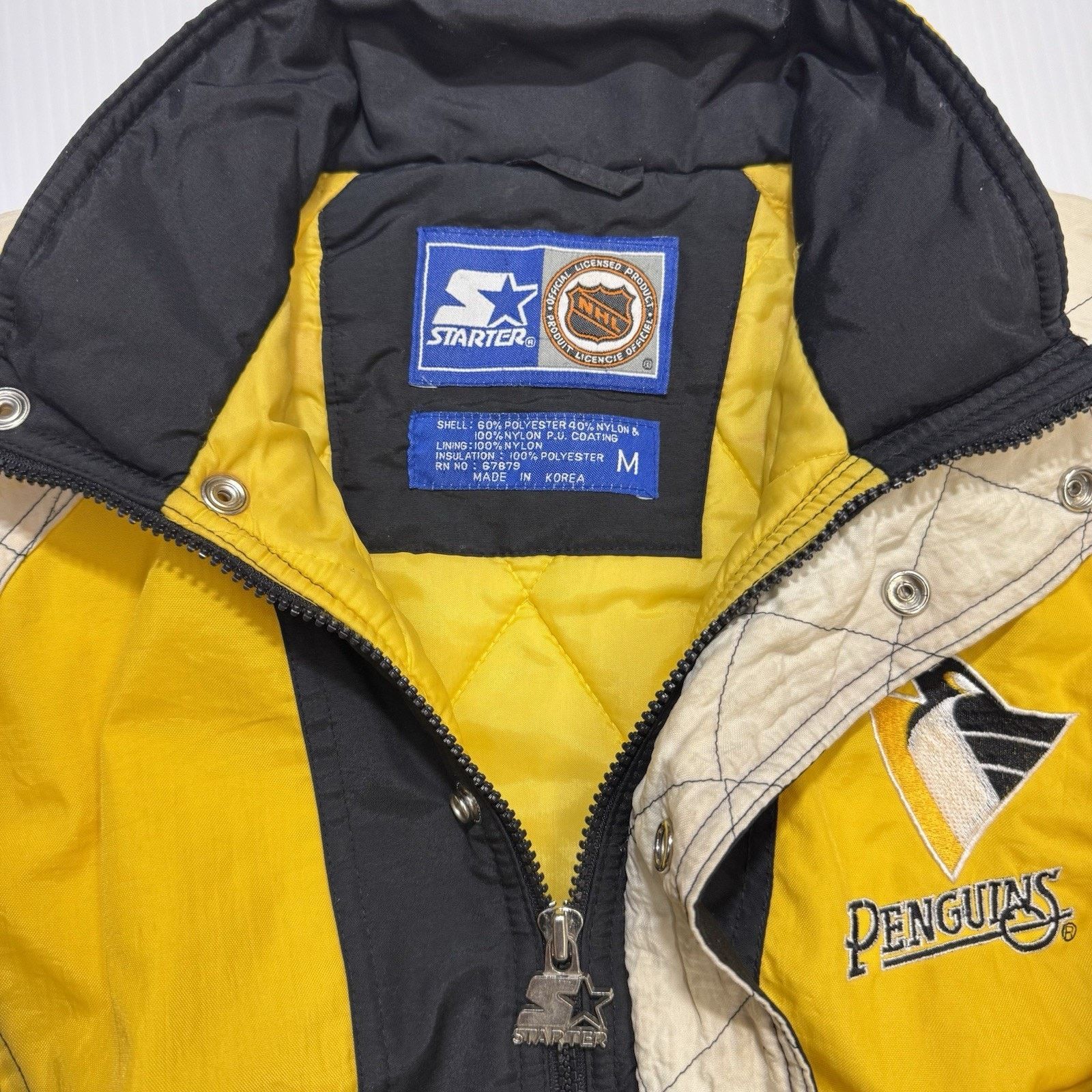 Starter VTG Starter Bomber Penguins NHL Youth Size Medium 90s Jacket Size US XS / EU 42 / 0 - 2 Thumbnail