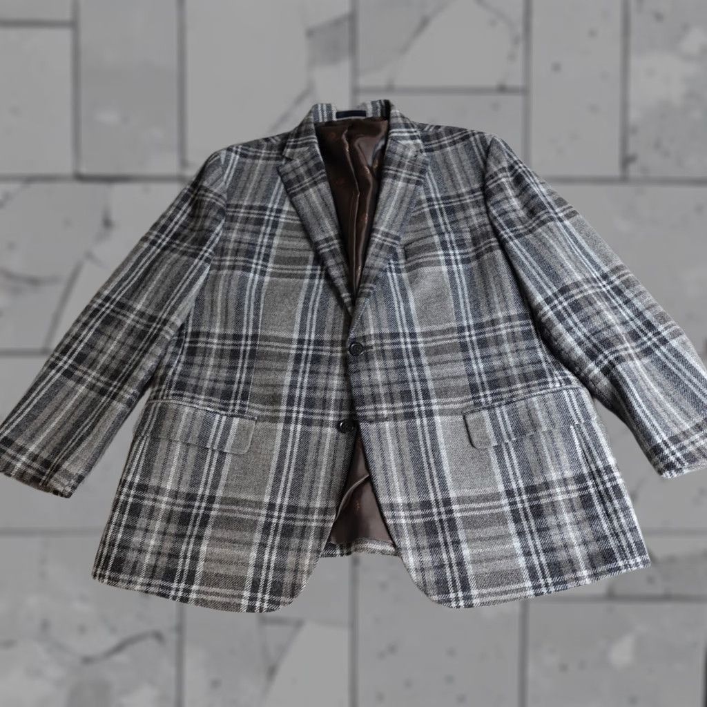 Ralph Lauren Lauren Ralph Lauren Sport Coat Men 48R Brown Plaid 100% Wool Tweed Notch Lapel Two-Button Single-Breasted Dress Jacket Gray? No, Brown Size US M / EU 48-50 / 2 - 1 Thumbnail