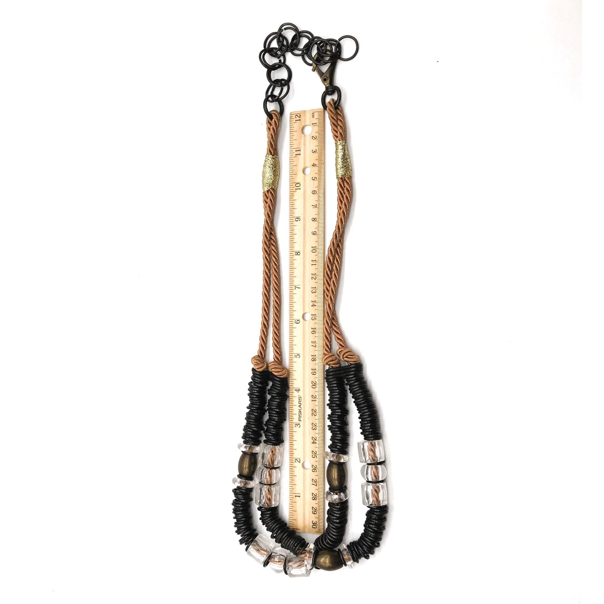 Handmade Tribal Ethnic Necklace Boho Brutalist Artisanal Warrior Stat Size ONE SIZE - 9 Thumbnail
