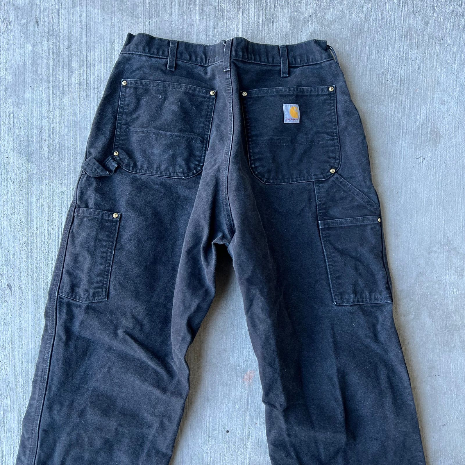 Carhartt × Vintage Vintage Y2K Carhartt black double knee work carpenter pants Size US 32 / EU 48 - 6 Thumbnail