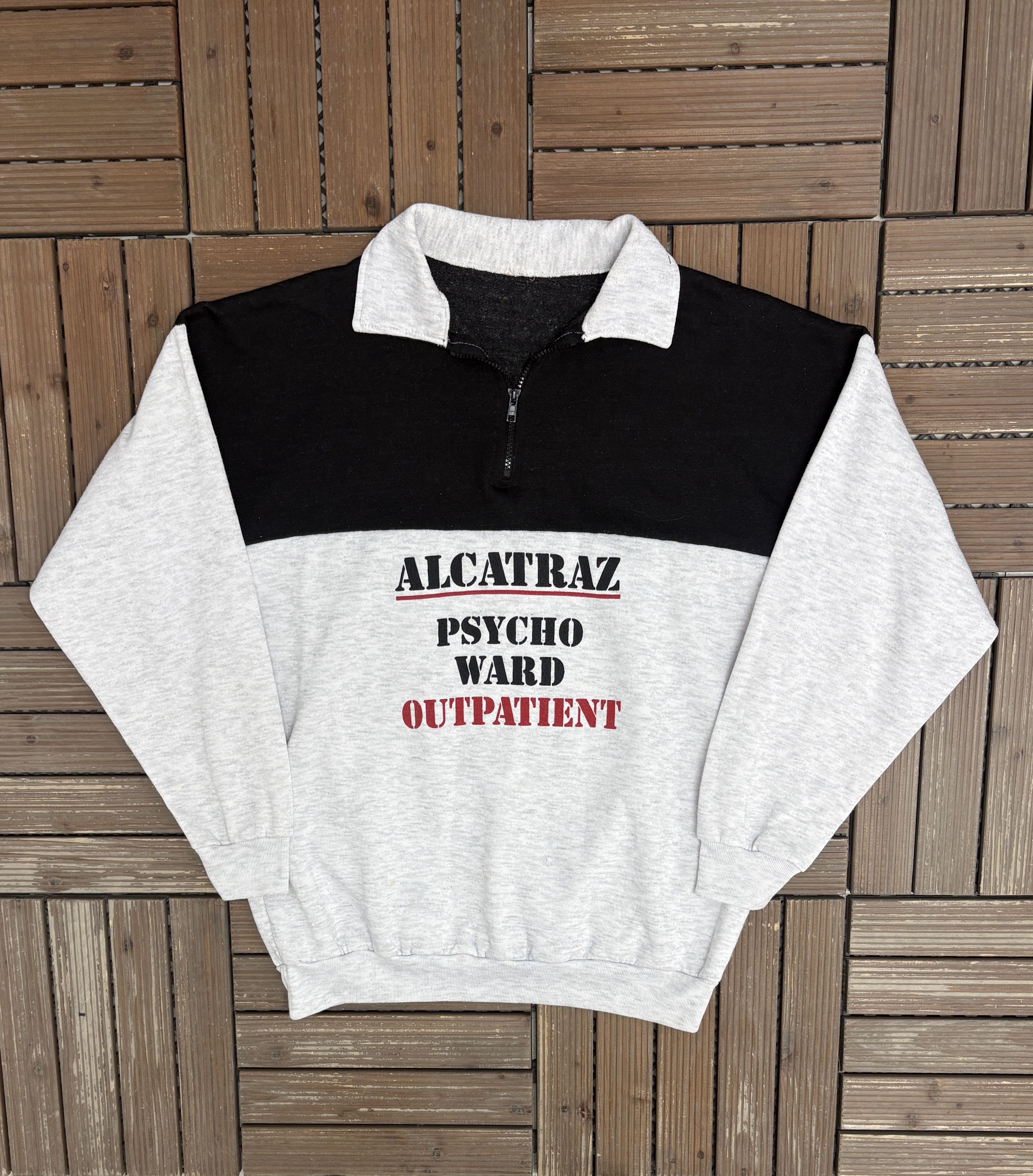 Vintage Alcatraz Psycho Ward Outpatient Vintage Quarter Zip Size US XL / EU 56 / 4 - 1 Thumbnail