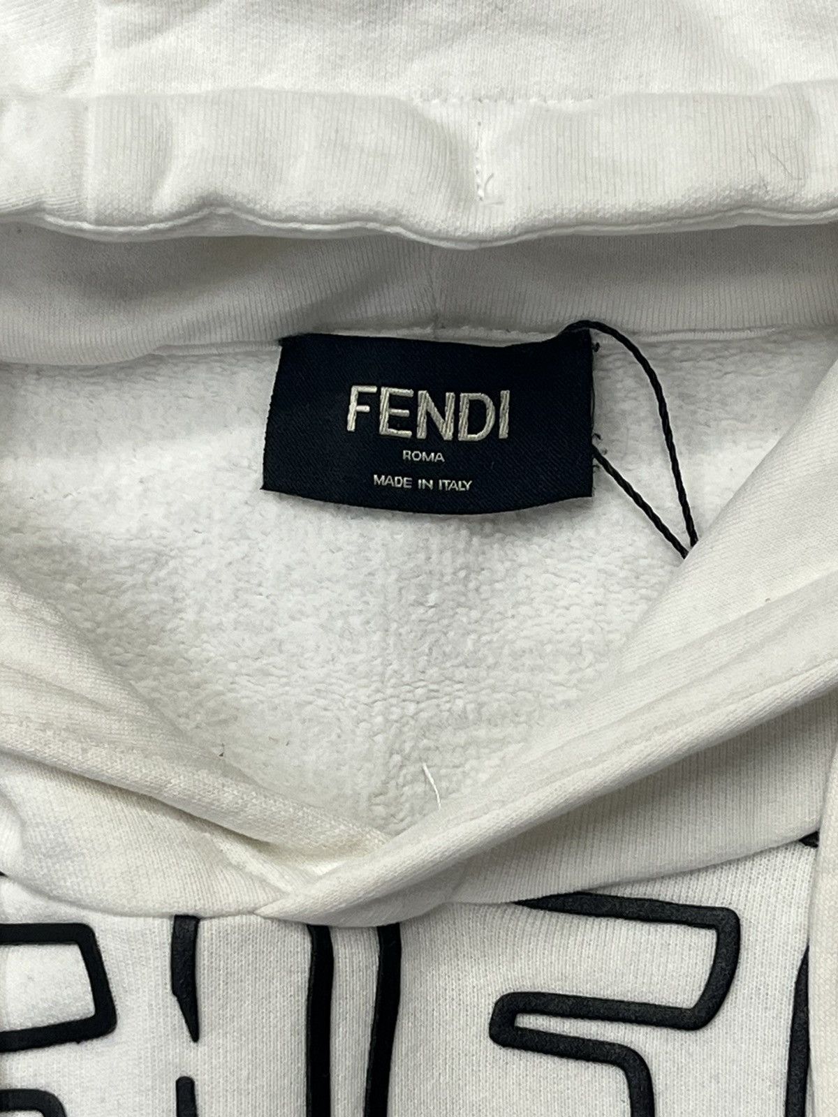 Fendi Fendi Double F Print White Black Hoodie Size US L / EU 52-54 / 3 - 4 Thumbnail