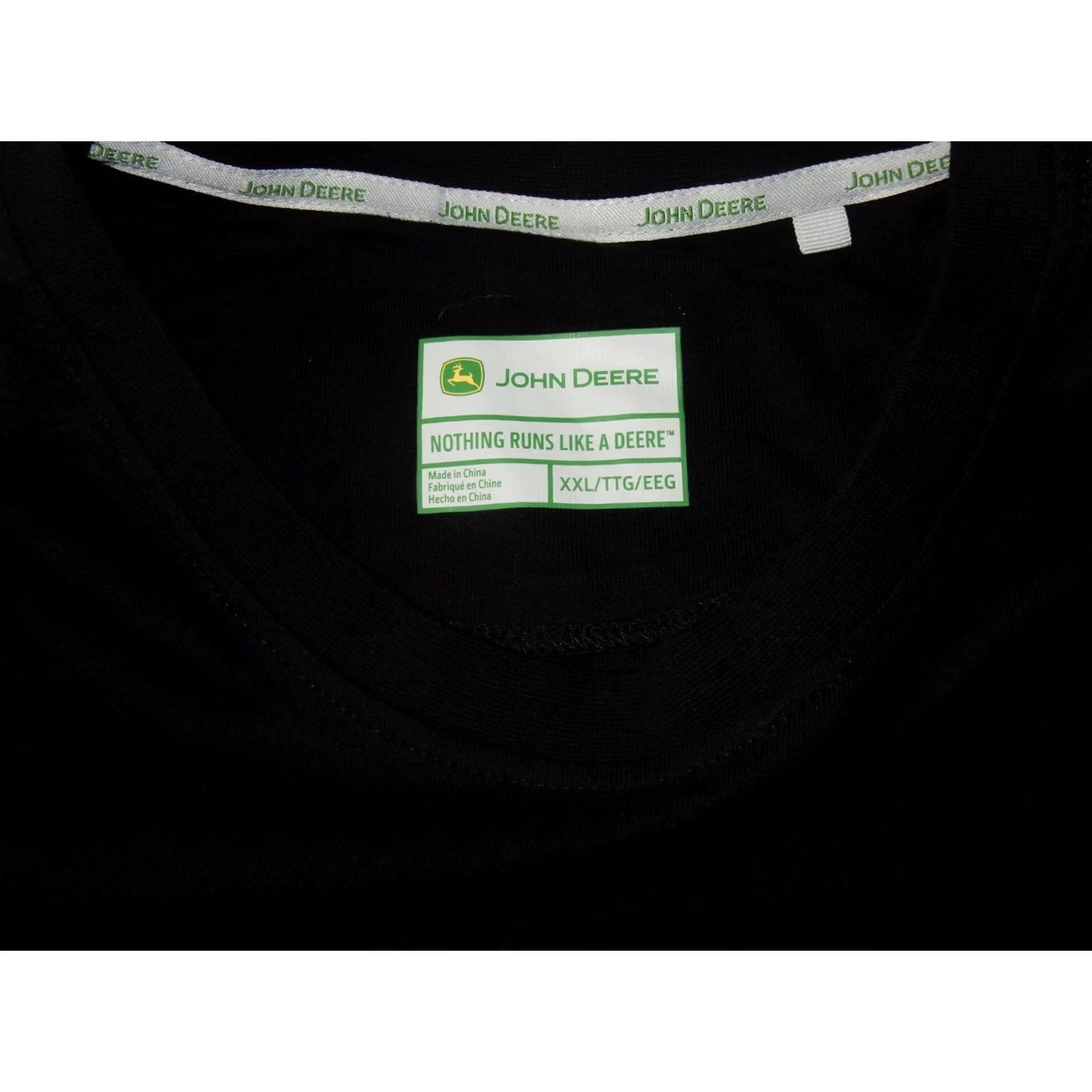 John Deere VINTAGE? John Deere Men T-Shirt XXL Black Cotton Long Sleeve 2XL Shirt Mens Size US XXL / EU 58 / 5 - 4 Thumbnail