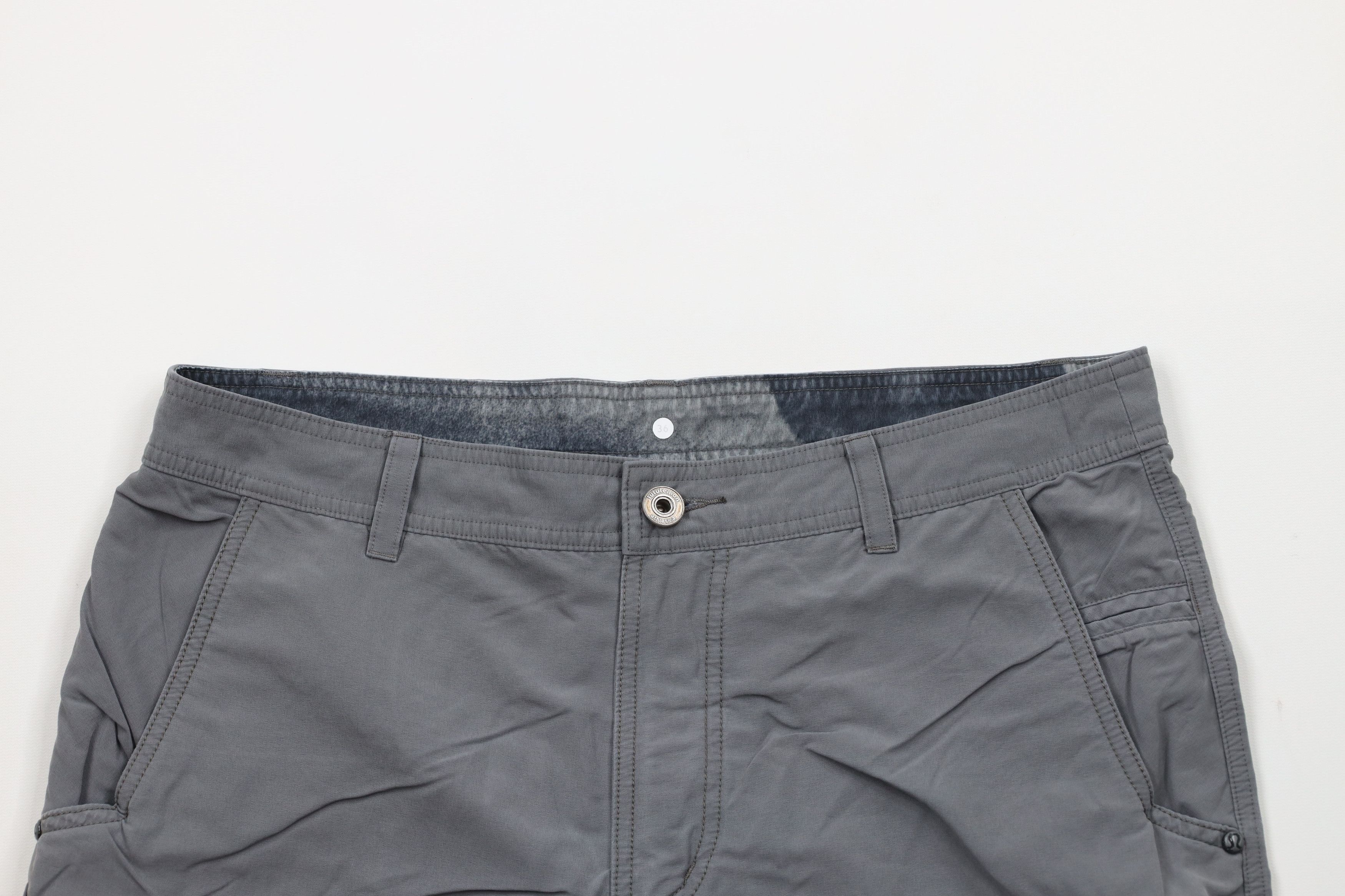 Lululemon × Vintage Vintage Lululemon Flat Front Stretch Golf Chino Shorts Gray Size US 36 / EU 52 - 2 Thumbnail