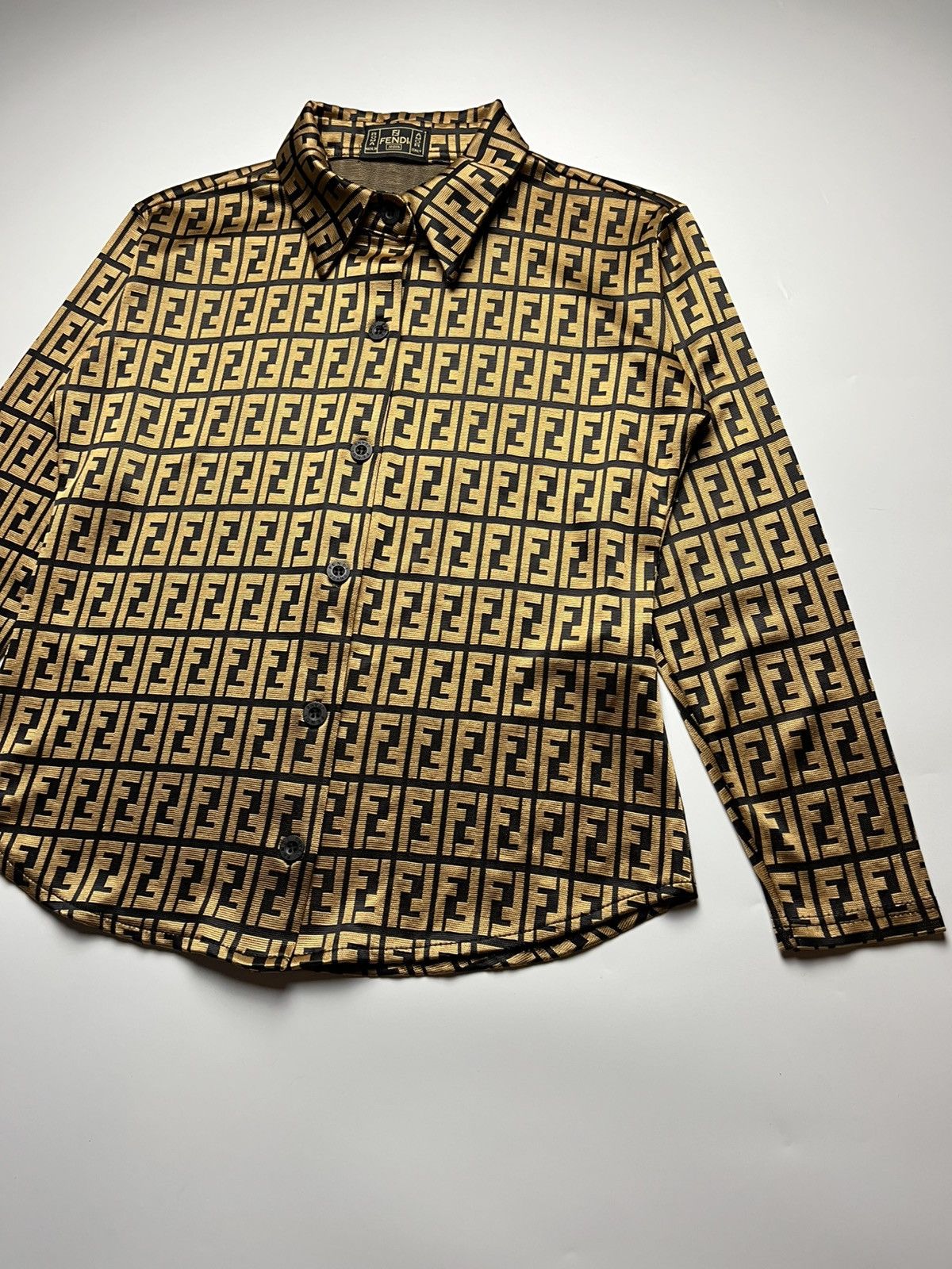 Fendi Vintage Fendi Zucca Monogram Shirt Size M / US 6-8 / IT 42-44 - 6 Thumbnail