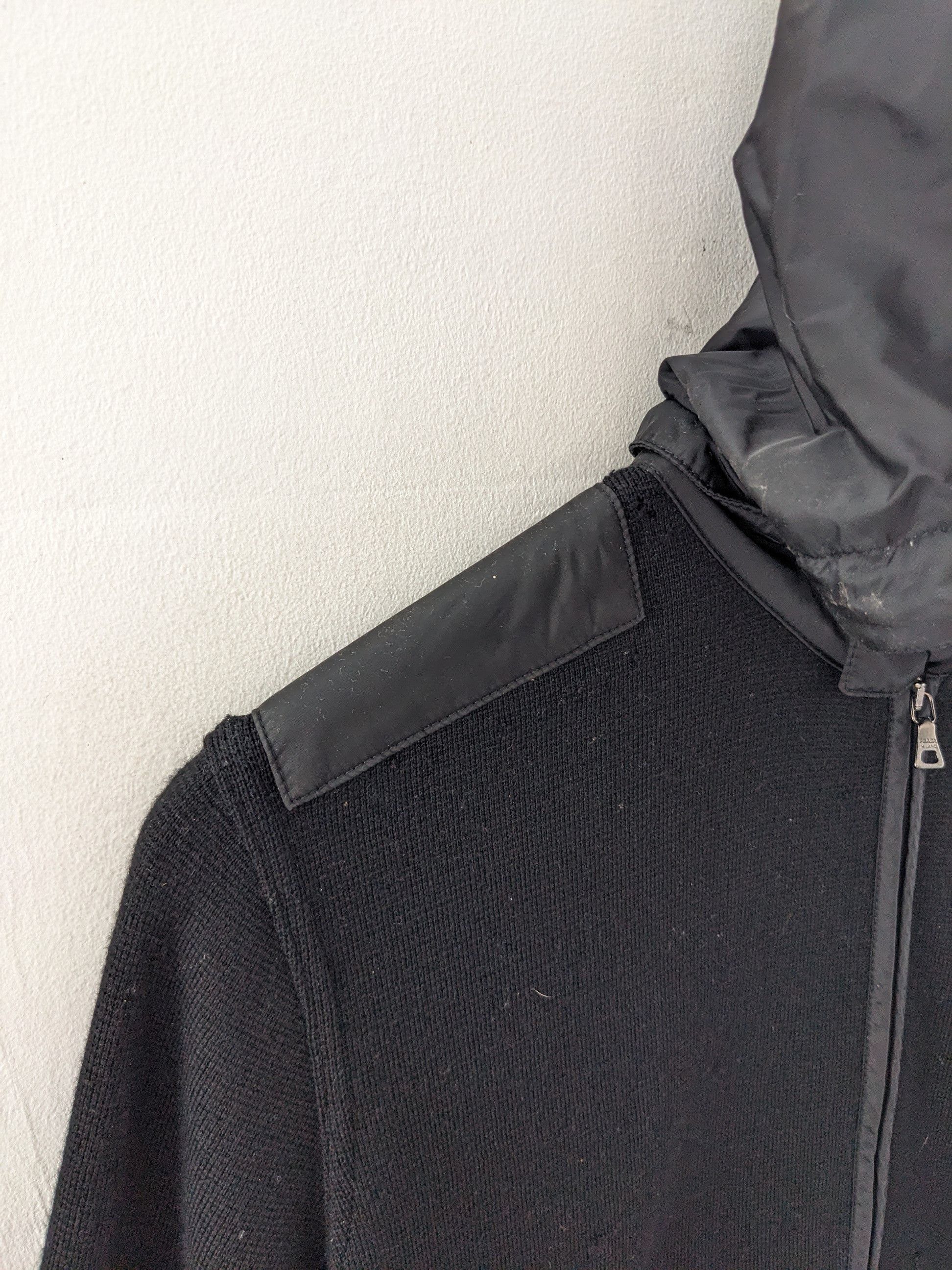 Prada Vintage Prada Hoodie Jacket Black Size M / US 6-8 / IT 42-44 - 12 Thumbnail