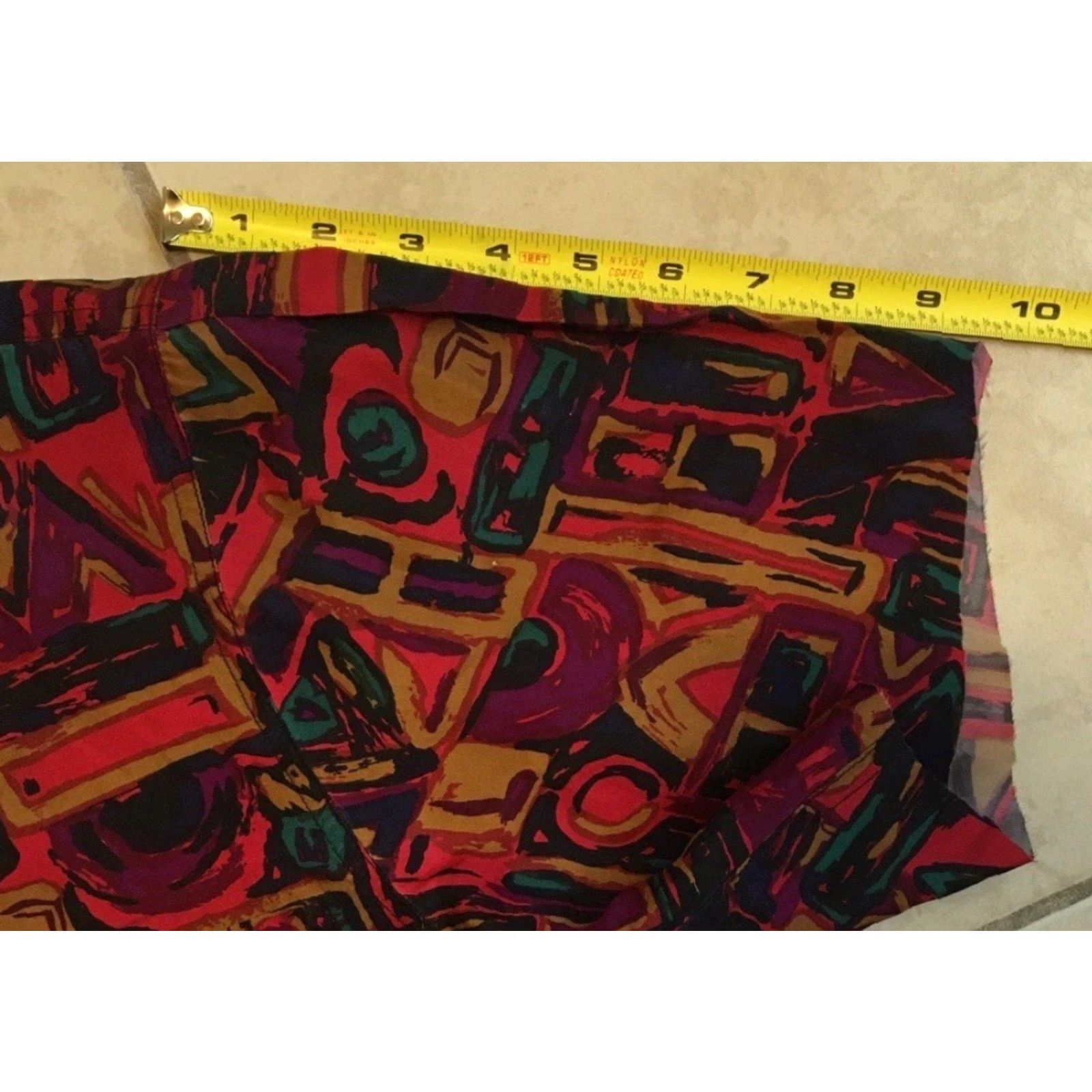 Vintage Vtg 90s Abstract Art AOP Button Up Shirt M Grunge Vaporwave Surf Skate Aztec OP Shirt Mens Red Silk Short Sleeve Size US M / EU 48-50 / 2 - 7 Thumbnail