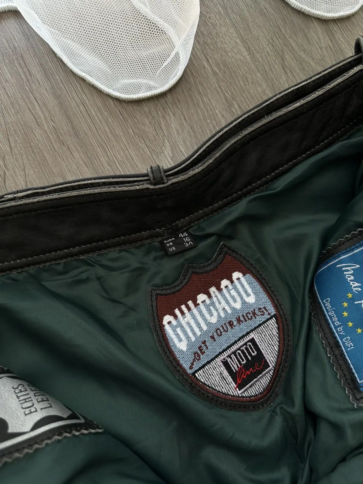 Genuine Leather × Vintage Vintage Genuine Leather Chicago Moto Cargo Black Pants Size US 34 / EU 50 - 11 Thumbnail