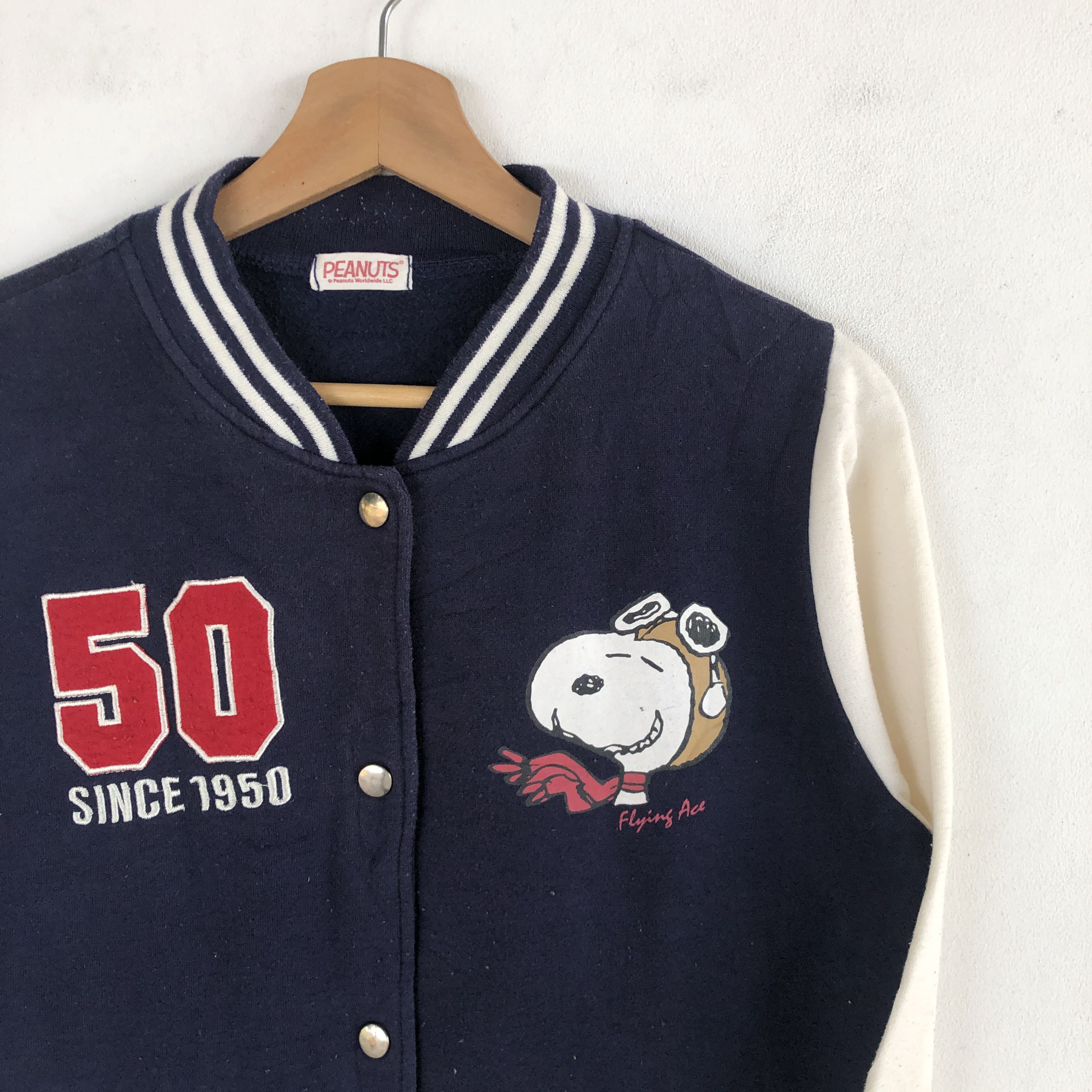 Japanese Brand × Vintage Vintage Y2K Peanut Flying Ace Varsity Sweater Sweatshirt Size XS / US 0-2 / IT 36-38 - 6 Thumbnail